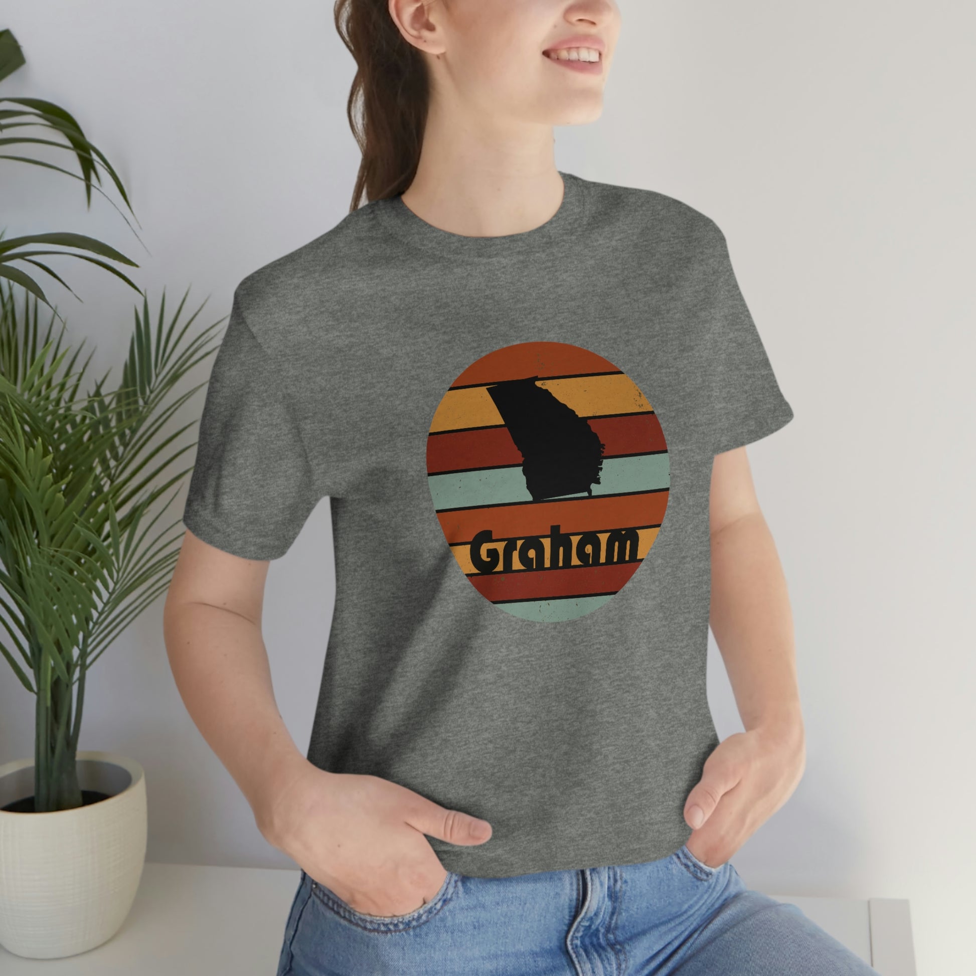 Graham Georgia Retro Sunset Unisex Jersey Short Sleeve Tee Tshirt T-shirt