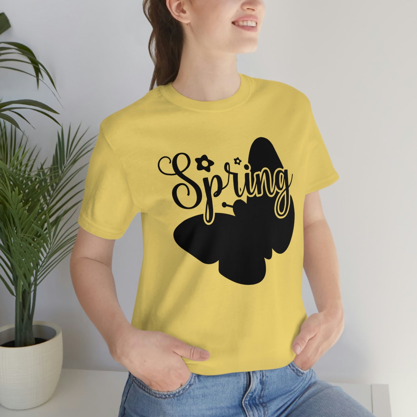 Butterfly Silhouette Spring Unisex Jersey Short Sleeve Tee