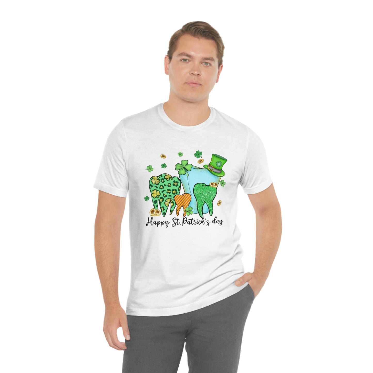 St. Patrick's Day Teeth Unisex Jersey Short Sleeve Tee