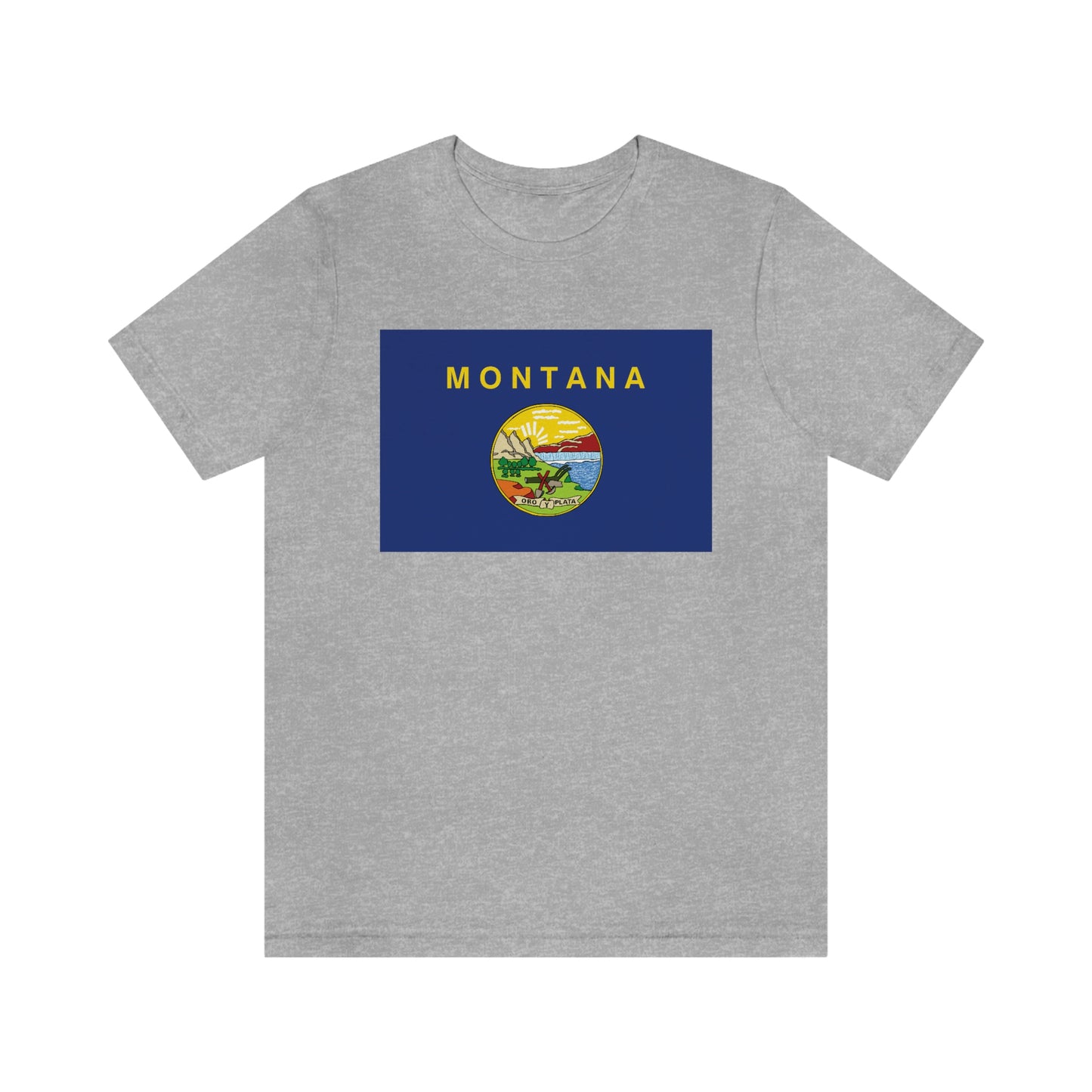 Montana Flag Unisex Jersey Short Sleeve Tee Tshirt T-shirt