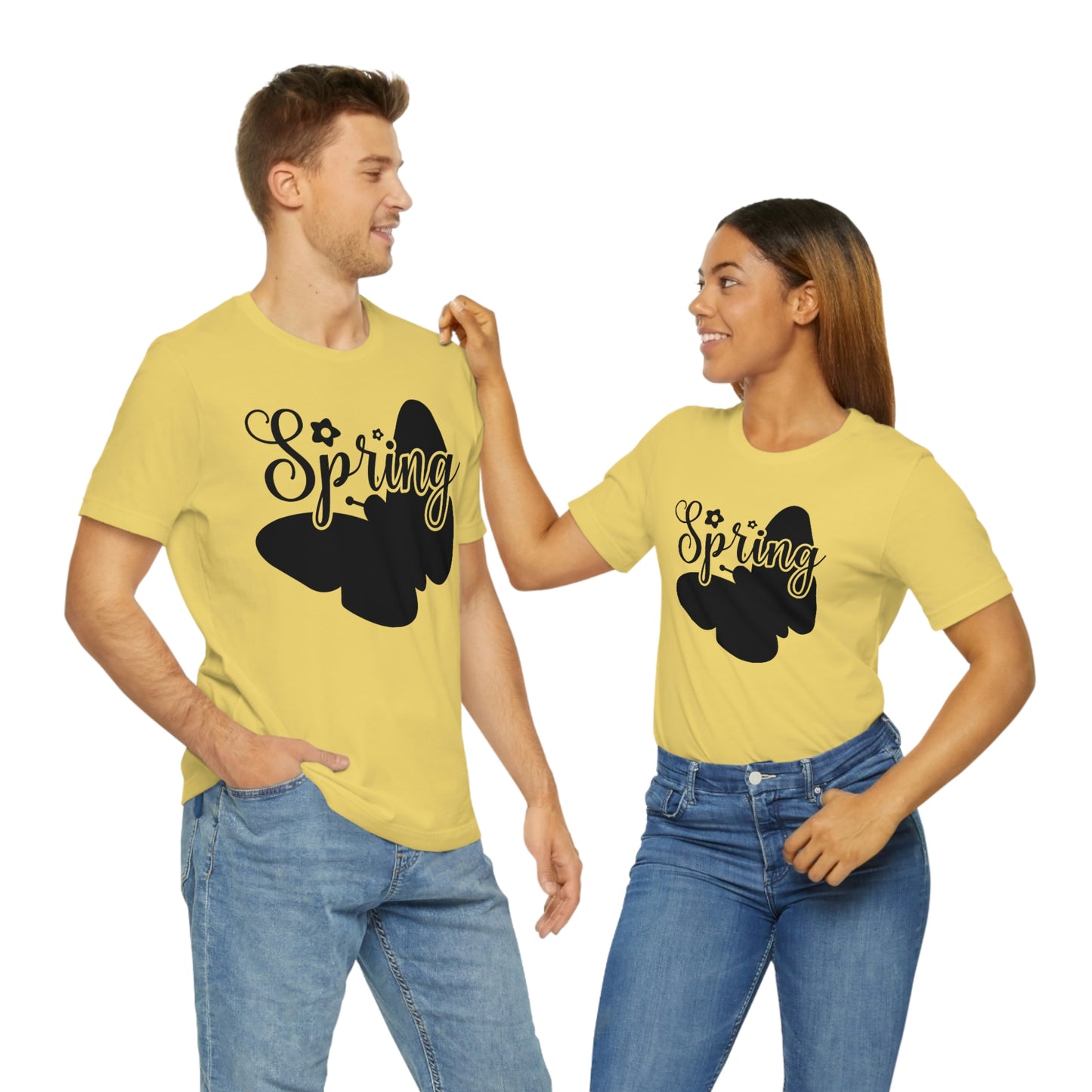 Butterfly Silhouette Spring Unisex Jersey Short Sleeve Tee