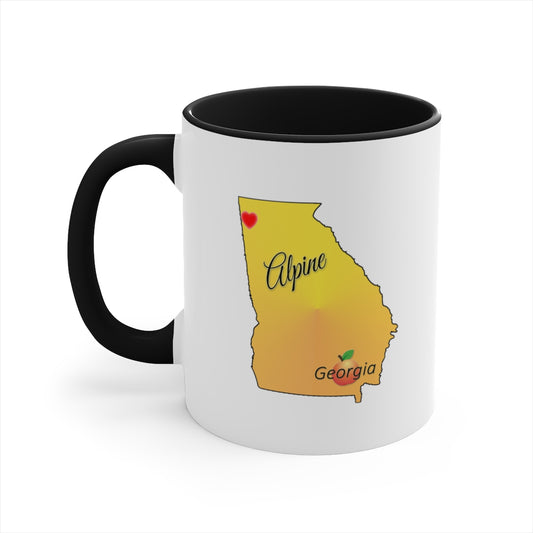 Alpine Georgia Accent Coffee Mug, 11oz