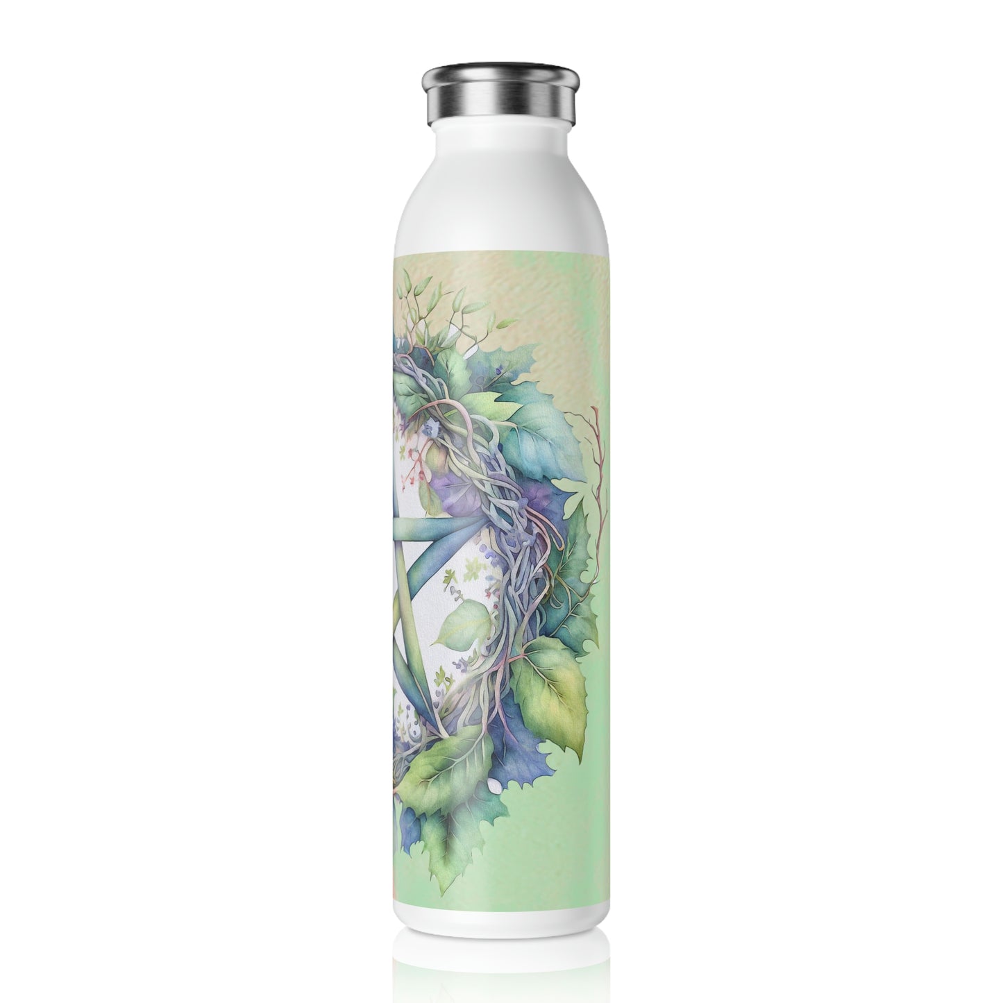 Spring Pentacle Watercolor Slim Water Bottle