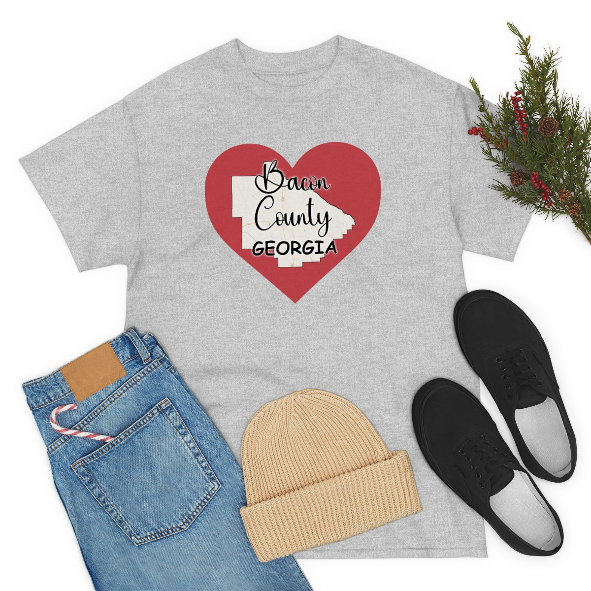 Bacon County Georgia Unisex Heavy Cotton Tee