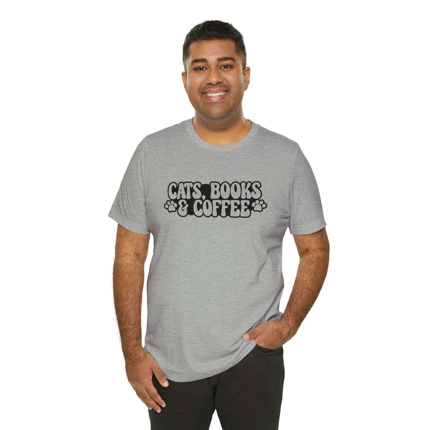 Cats Books & Coffee Short Sleeve T-shirt