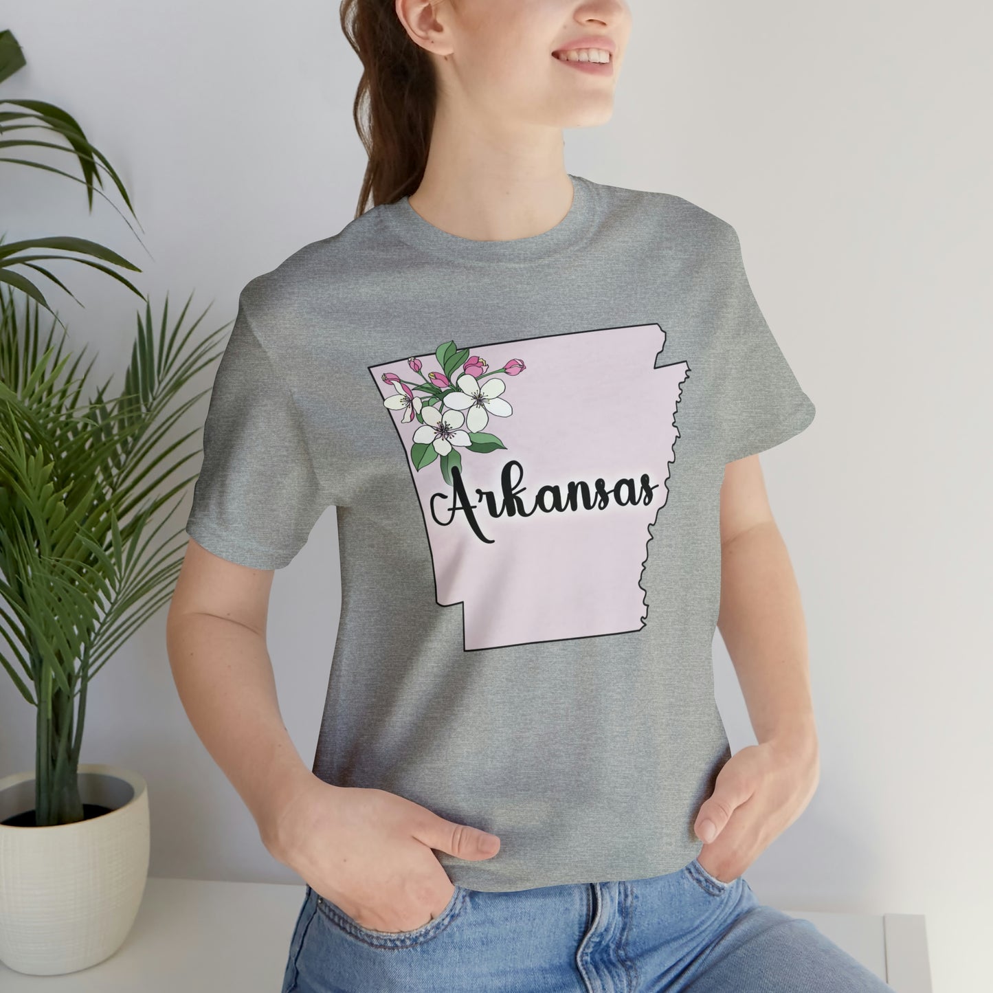 Arkansas State Flower Short Sleeve T-shirt