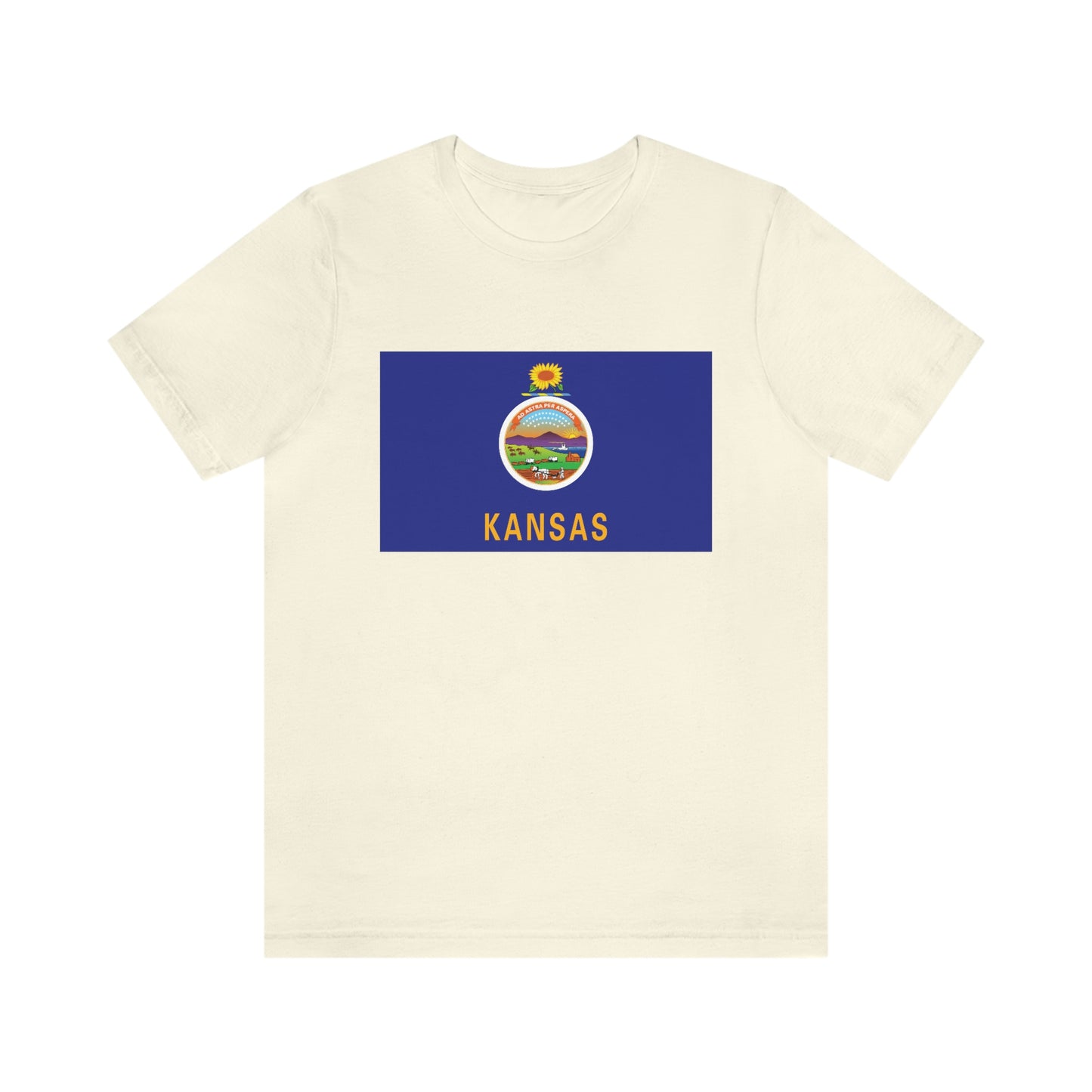 Kansas Flag Unisex Jersey Short Sleeve Tee Tshirt T-shirt