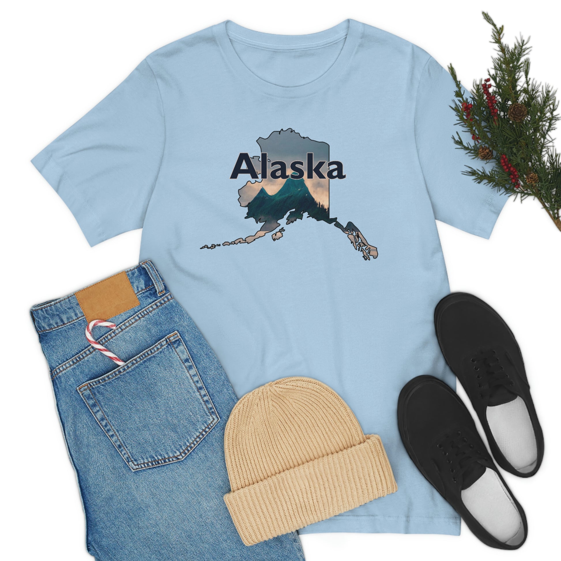 Alaska Mountains Unisex Jersey Short Sleeve T-shirt