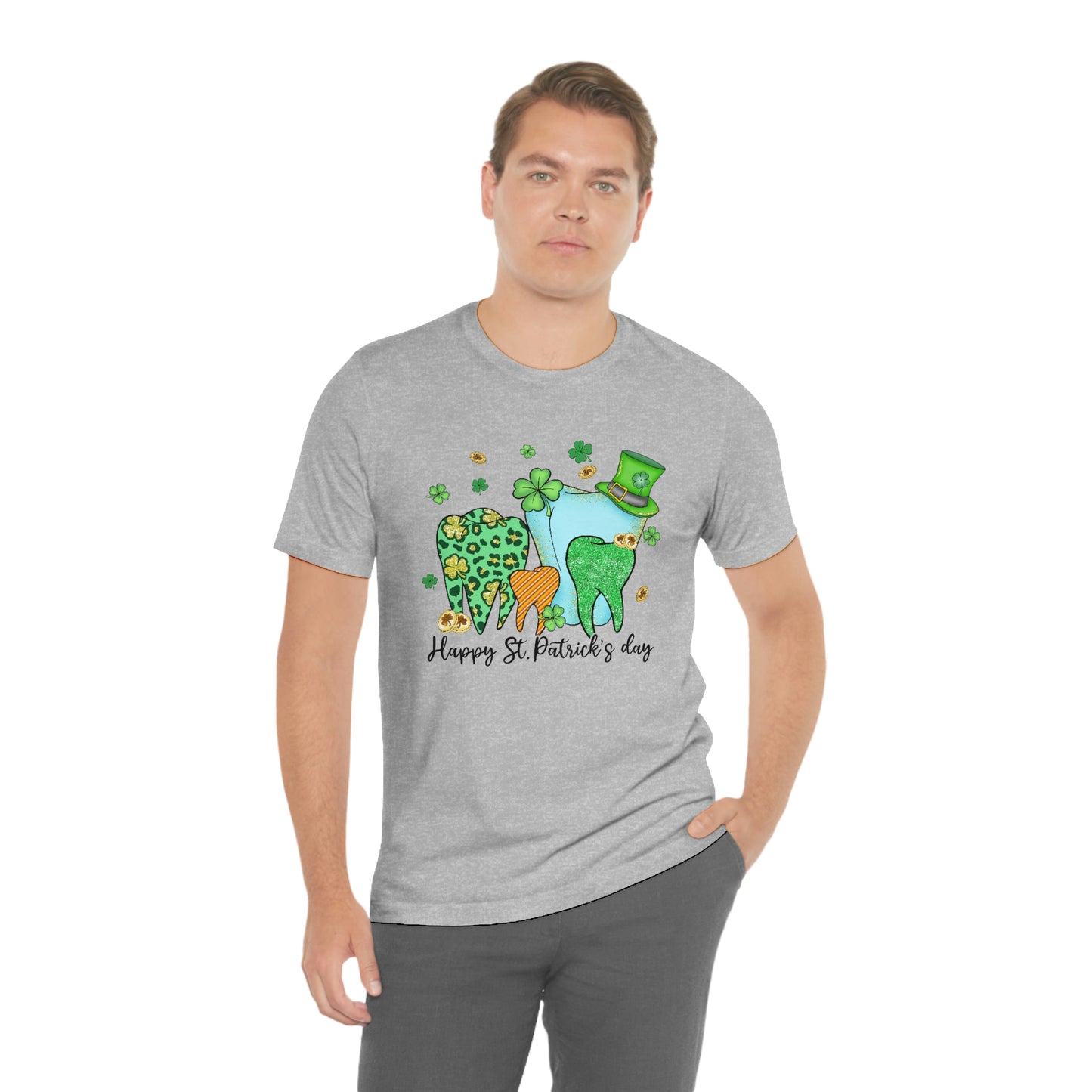 St. Patrick's Day Teeth Unisex Jersey Short Sleeve Tee