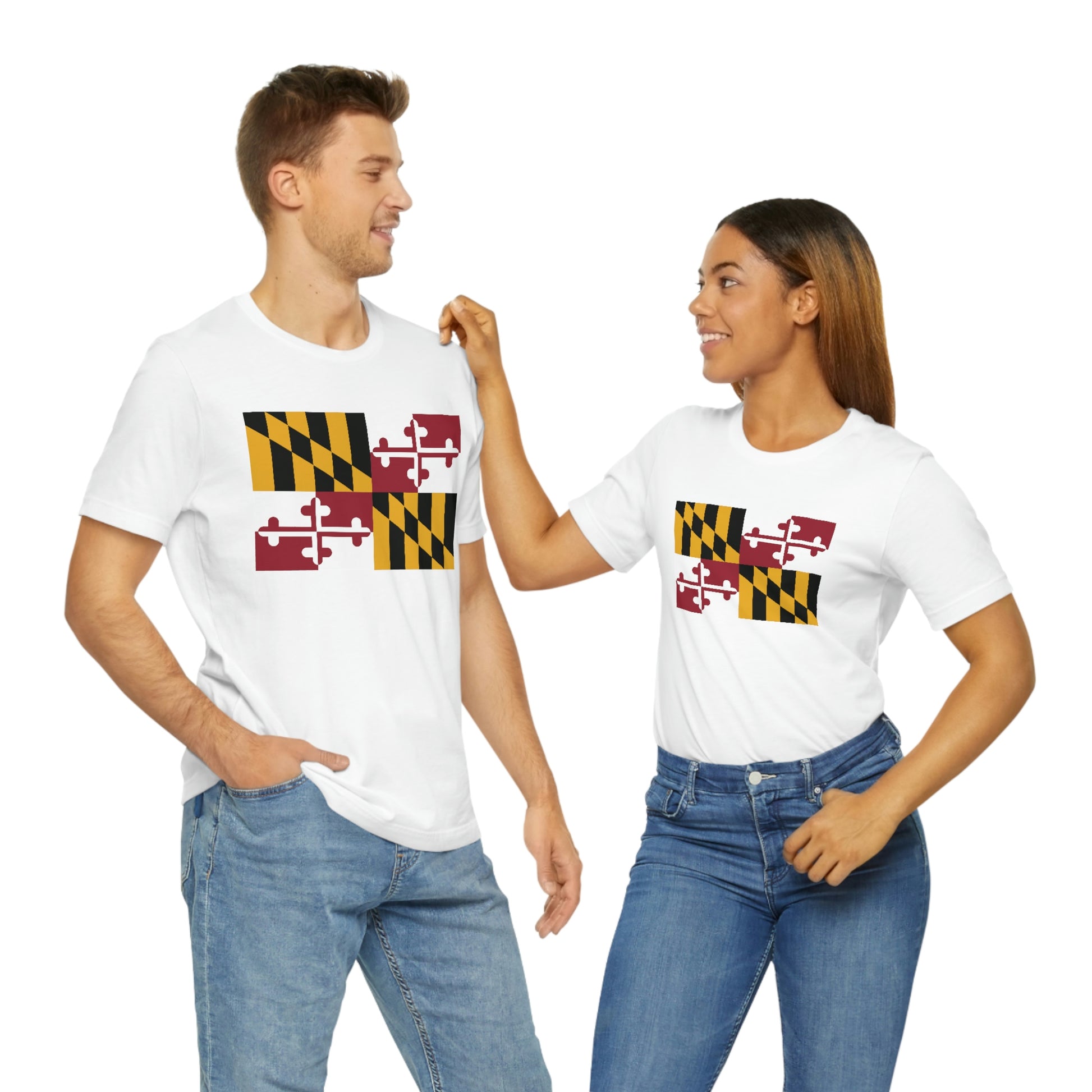 Maryland Flag Unisex Jersey Short Sleeve Tee Tshirt T-shirt