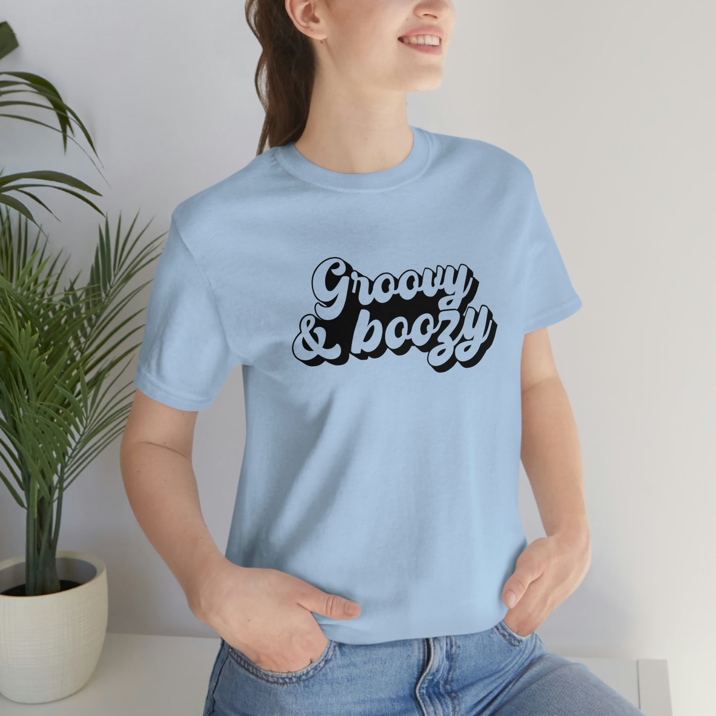 Groovy and Boozy Unisex Jersey Short Sleeve Tee