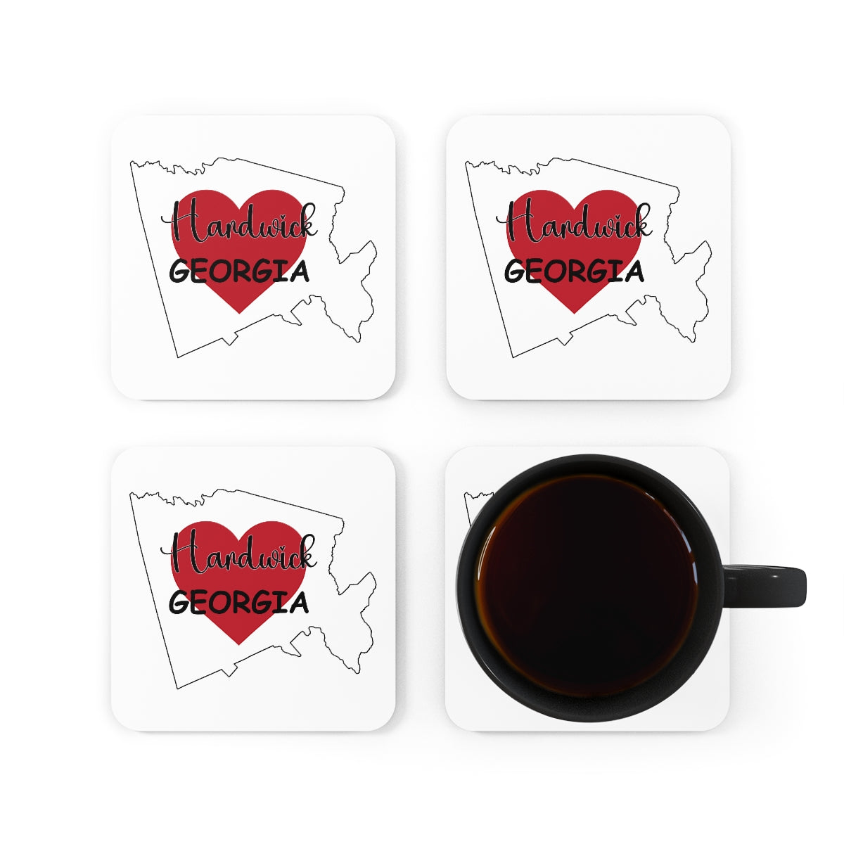 Hardwick Georgia Corkwood Coaster Set