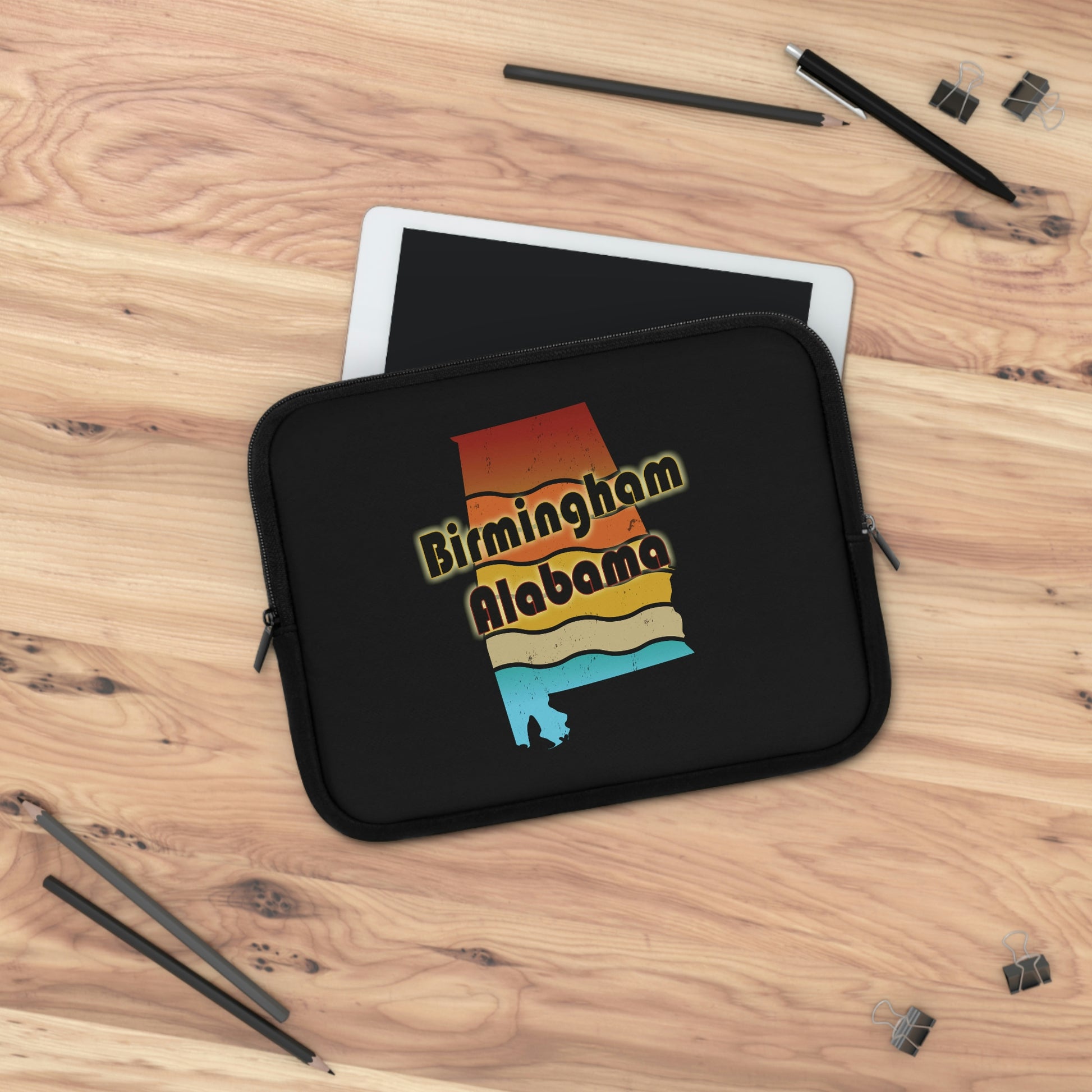 Birmingham Alabama Retro Sunset Laptop Sleeve