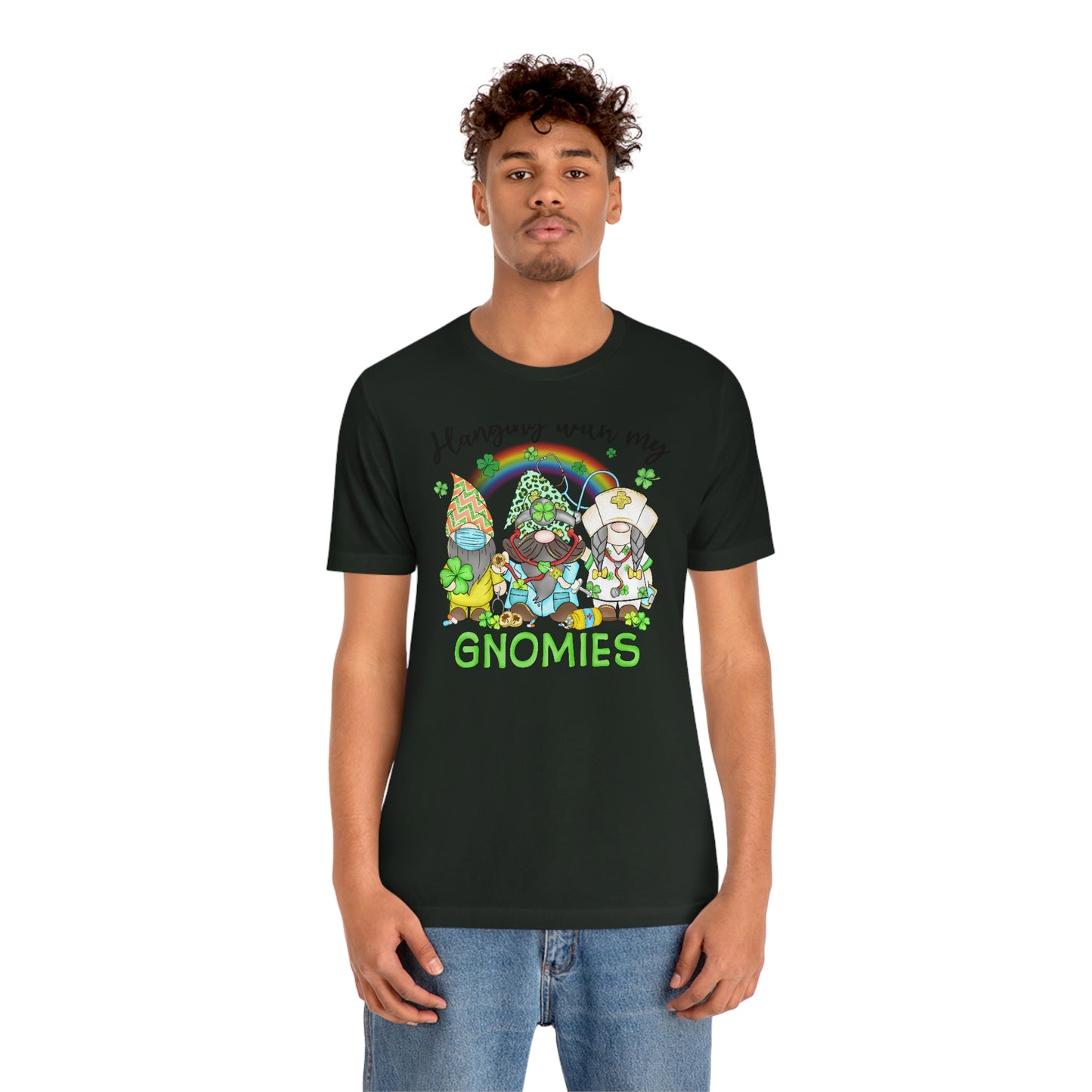 Hanging With My Gnomies St. Patrick's Day Unisex Jersey Short Sleeve Tee