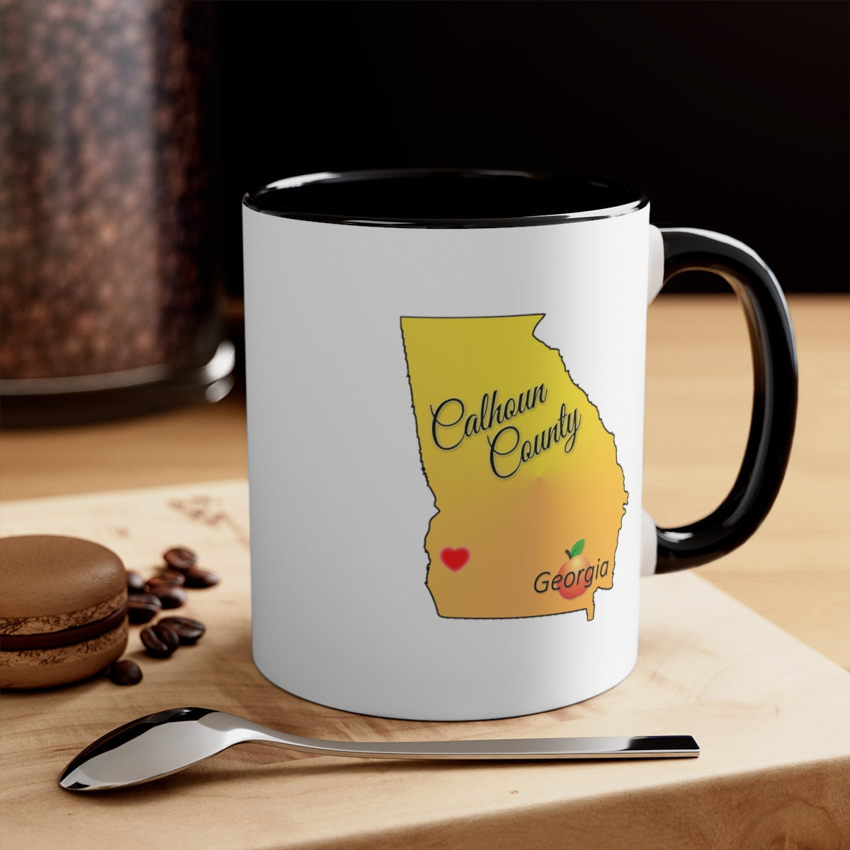 Calhoun County Georgia Accent Coffee Mug, 11oz