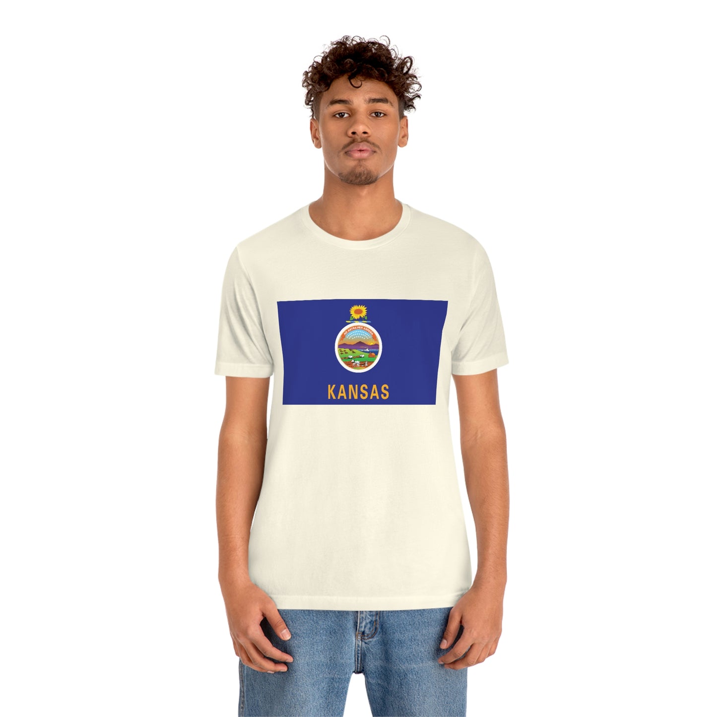 Kansas Flag Unisex Jersey Short Sleeve Tee Tshirt T-shirt