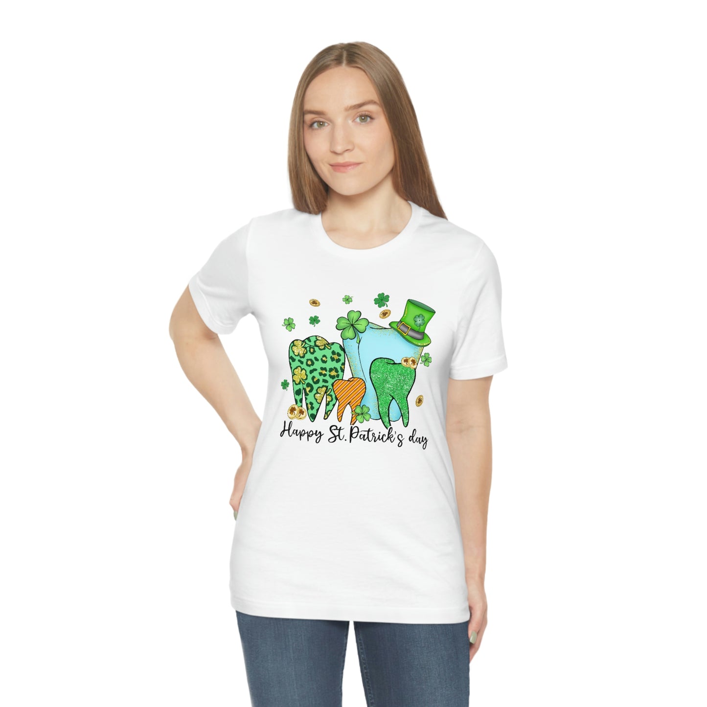 St. Patrick's Day Teeth Unisex Jersey Short Sleeve Tee