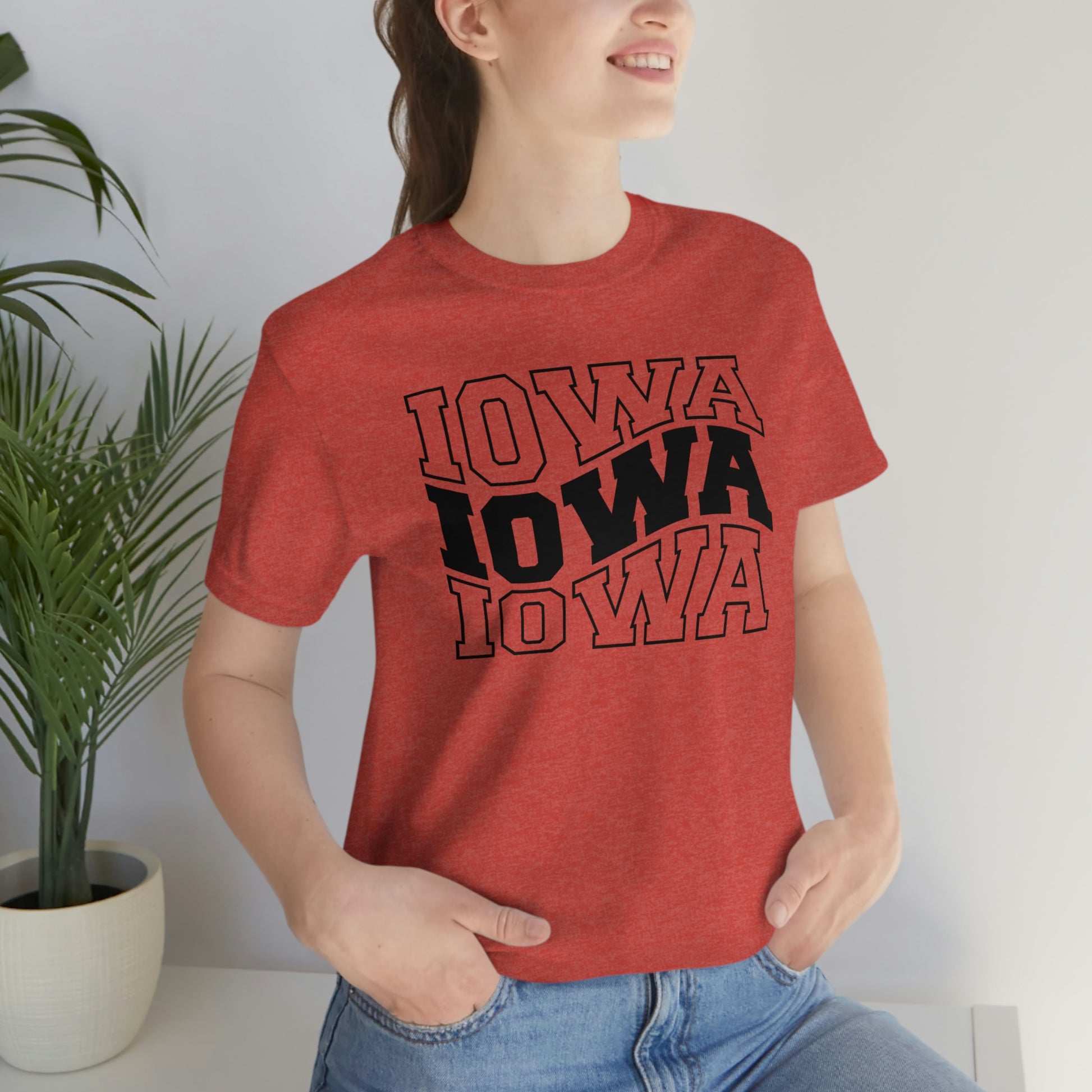 Iowa Varsity Letters Triple Wavy Short Sleeve T-shirt