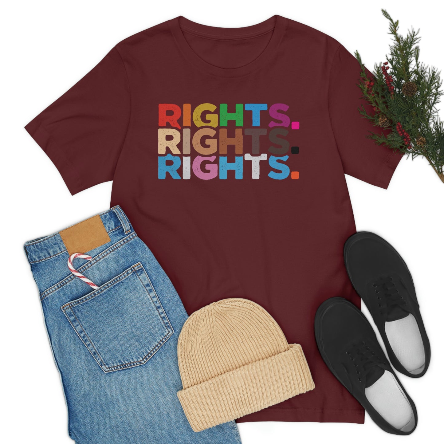Rights. Rights. Rights.  LGBTQIA Unisex Jersey Short Sleeve Tee