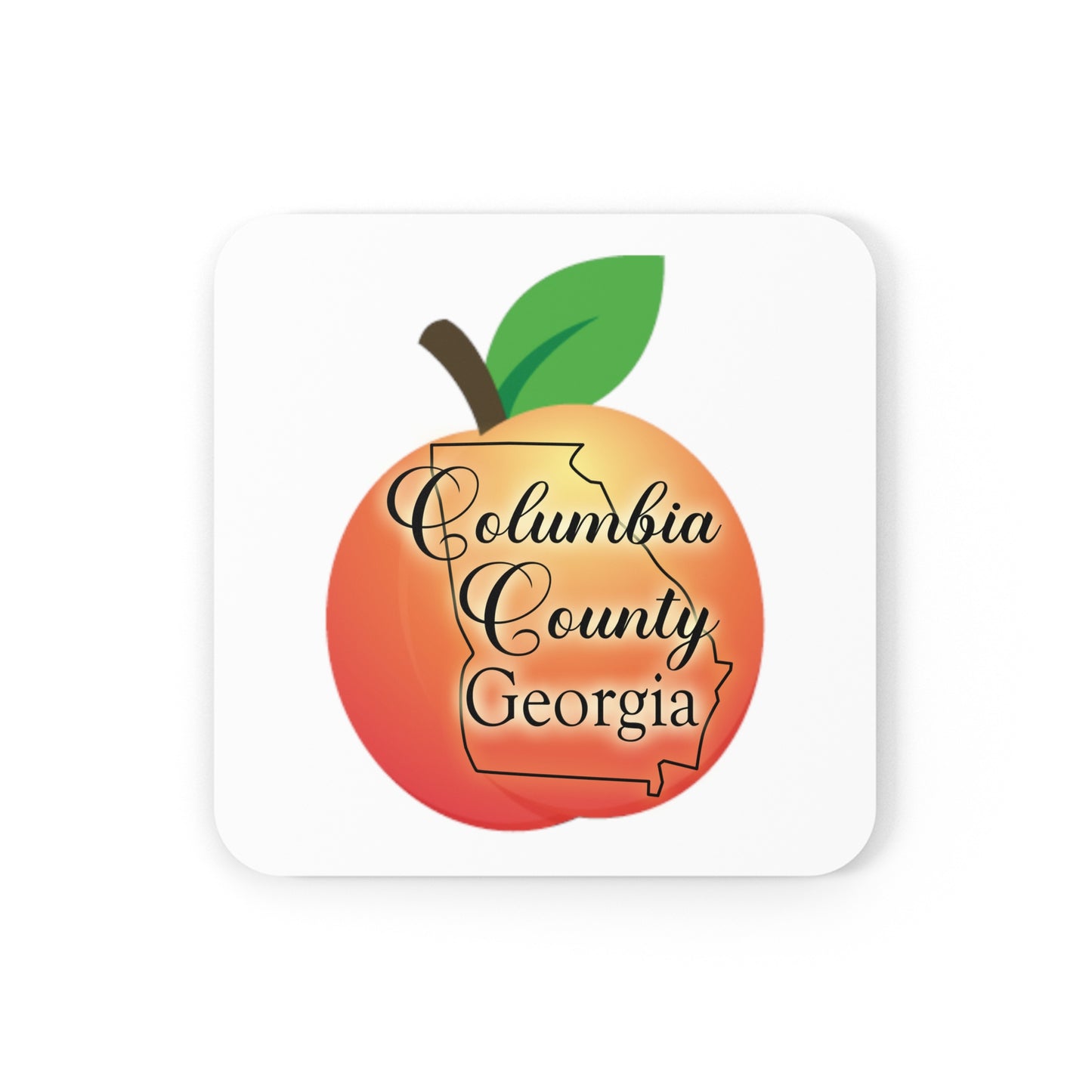 Columbia County Georgia Corkwood Coaster Set