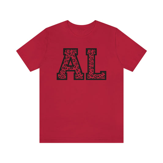 Alabama AL Leopard Unisex Jersey Short Sleeve T-shirt