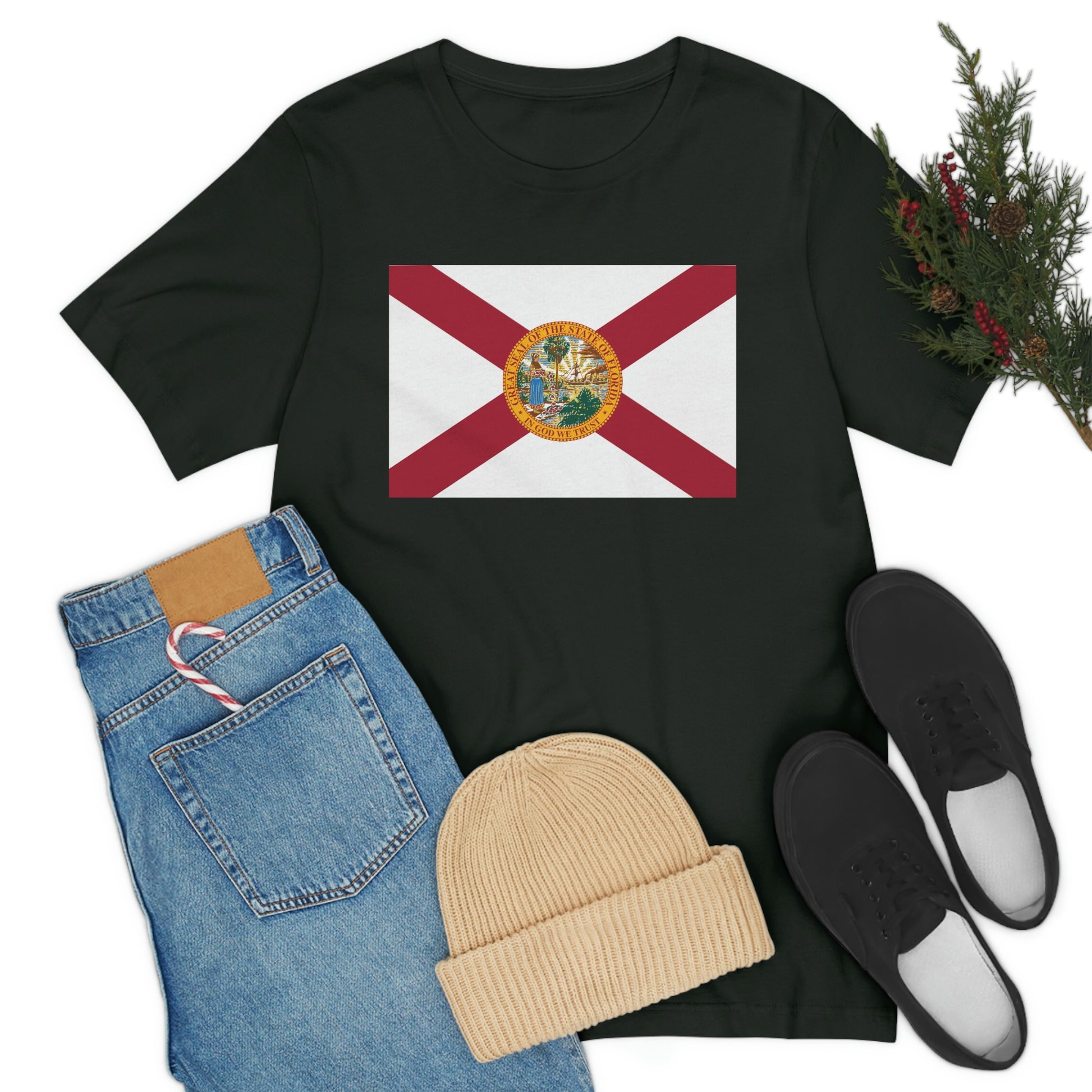 Florida Flag Unisex Jersey Short Sleeve Tee Tshirt T-shirt