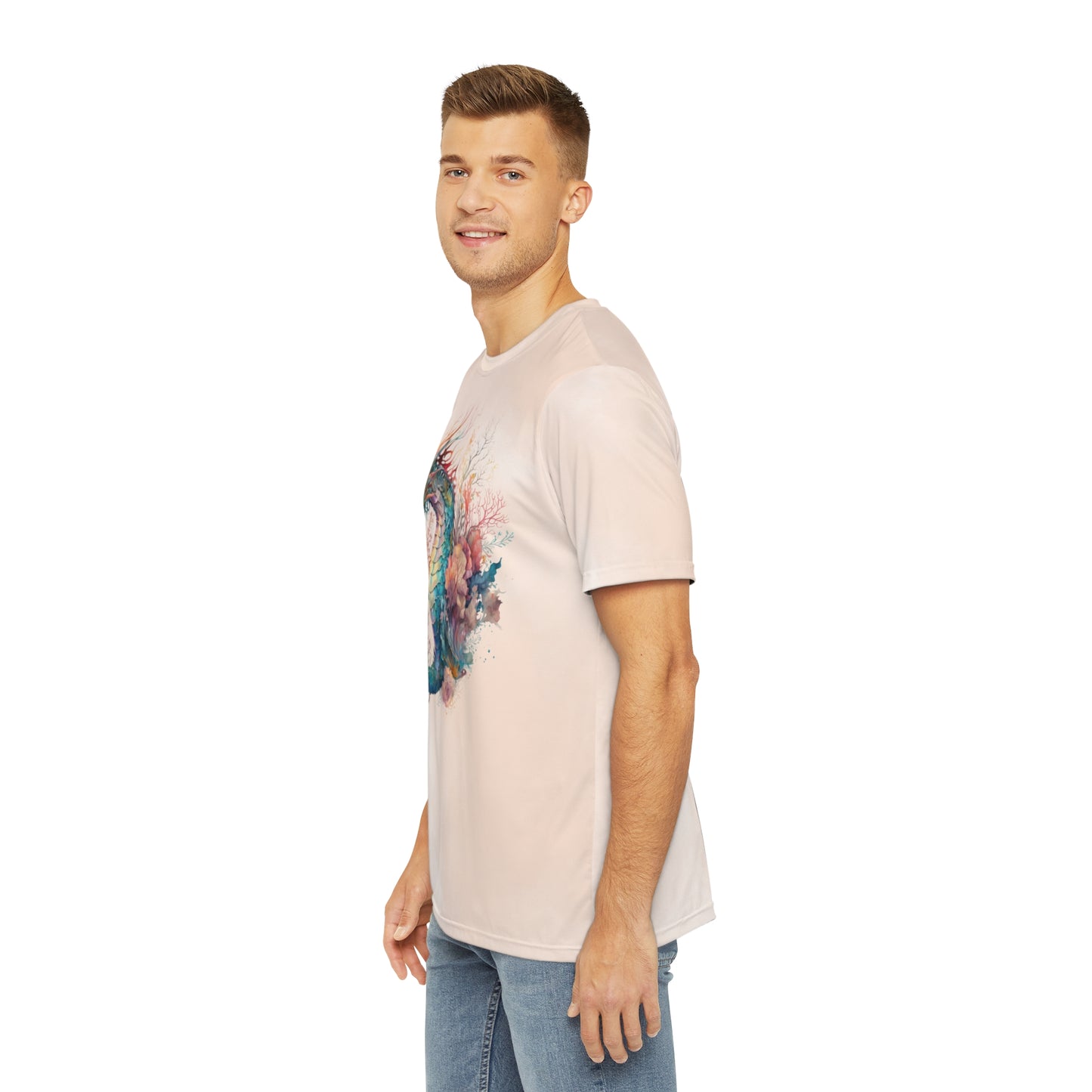 Dragon on Watercolor Background T-shirt