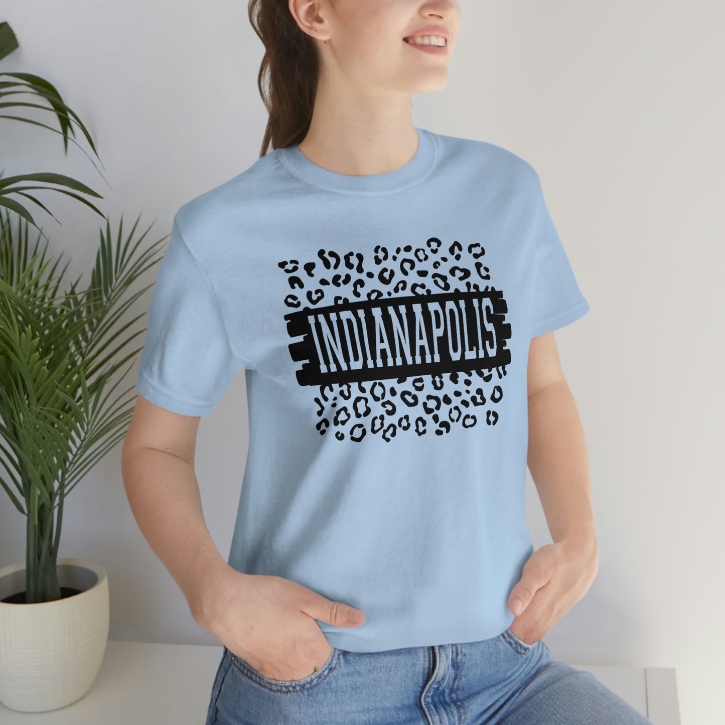 Indianapolis Leopard Print Short Sleeve T-shirt