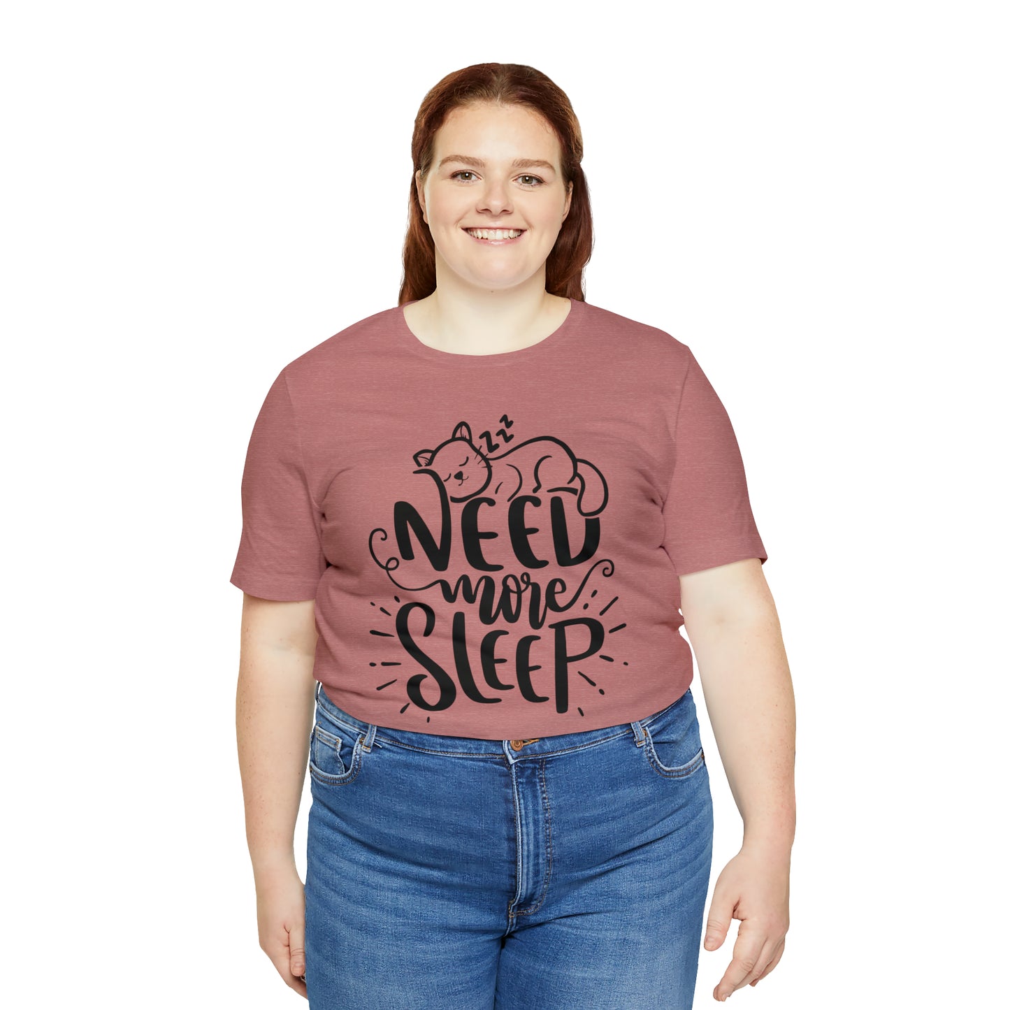 Need More Sleep Cat Short Sleeve T-shirt