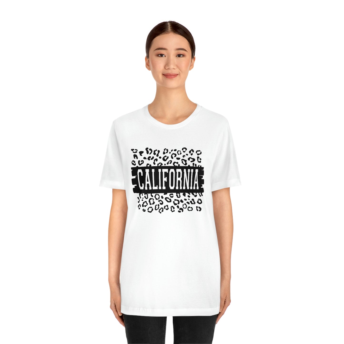 California Leopard Print Unisex Jersey Short Sleeve Tee Tshirt T-shirt