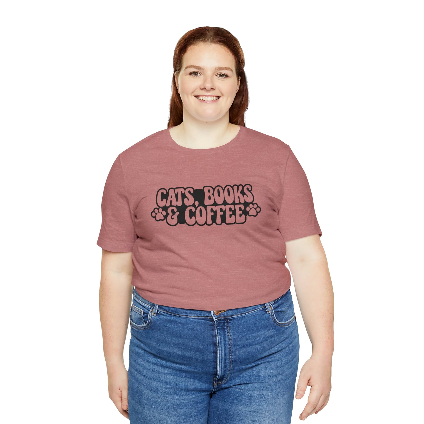 Cats Books & Coffee Short Sleeve T-shirt