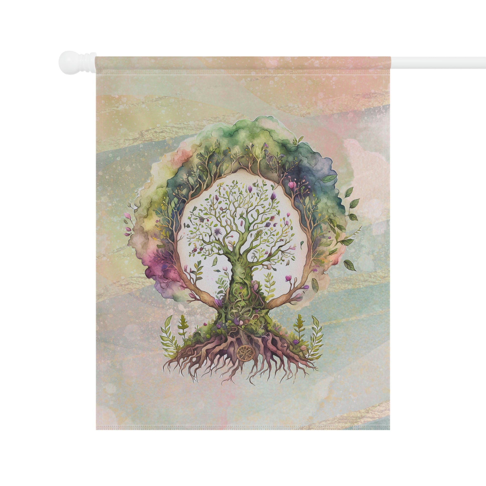 Spring Tree of Life  Watercolor Garden & House Banner