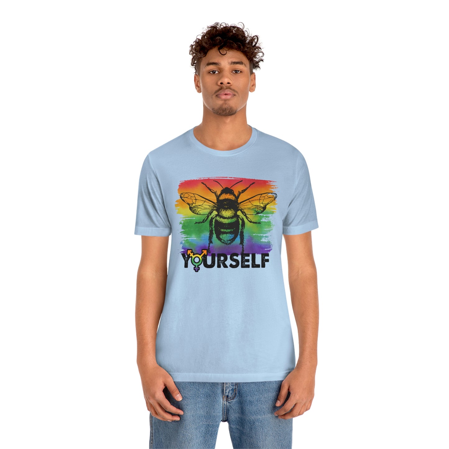 Bee Yourself LGBTQIA Print Unisex Jersey Short Sleeve Tee