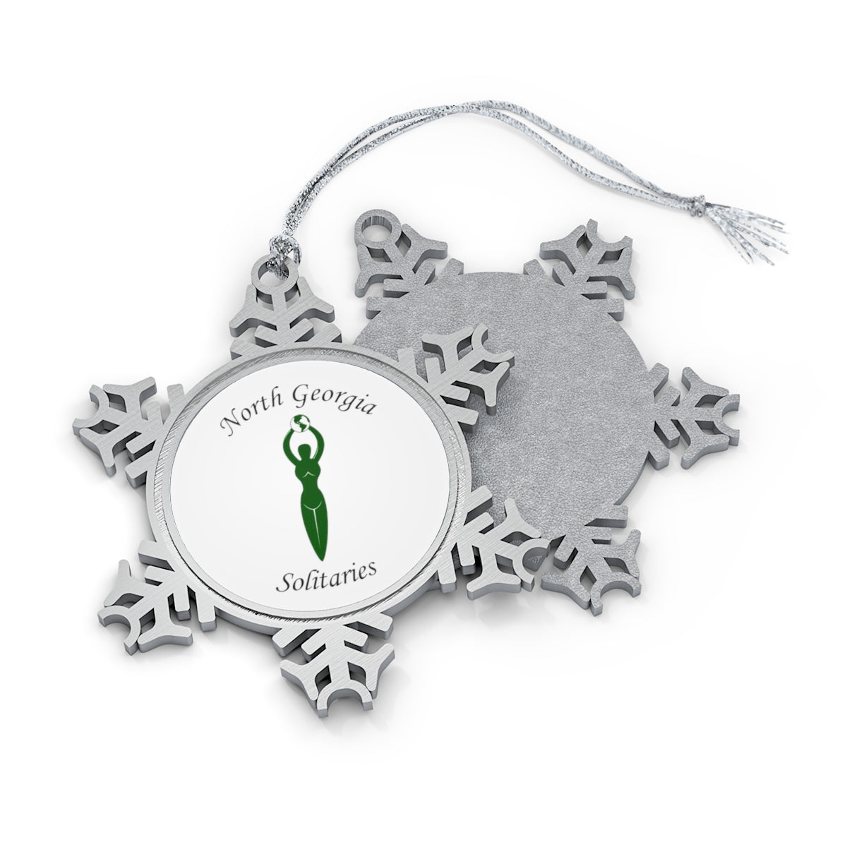 North Georgia Solitaries Pewter Snowflake Ornament