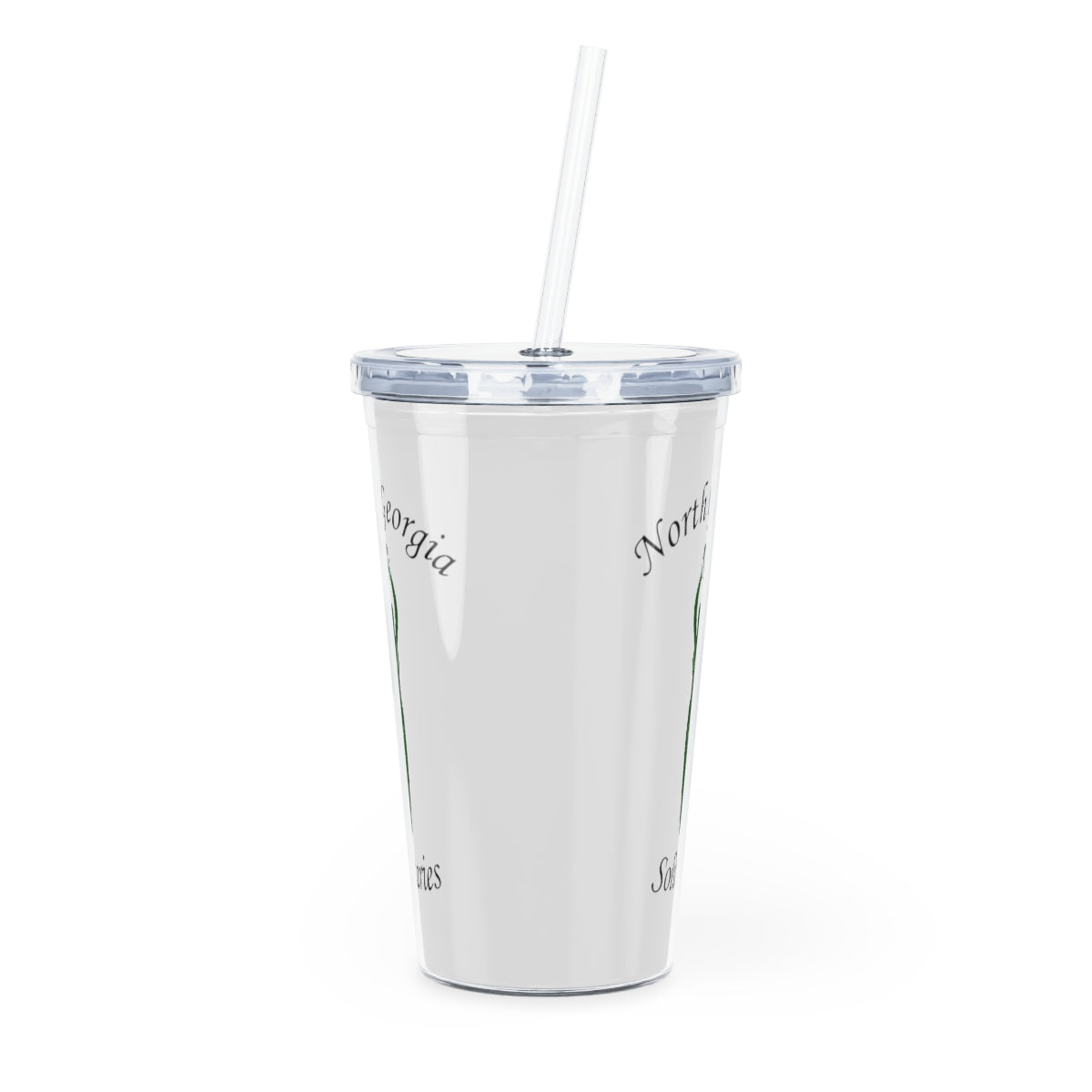 North Georgia Solitaries Plastic Tumbler with Straw