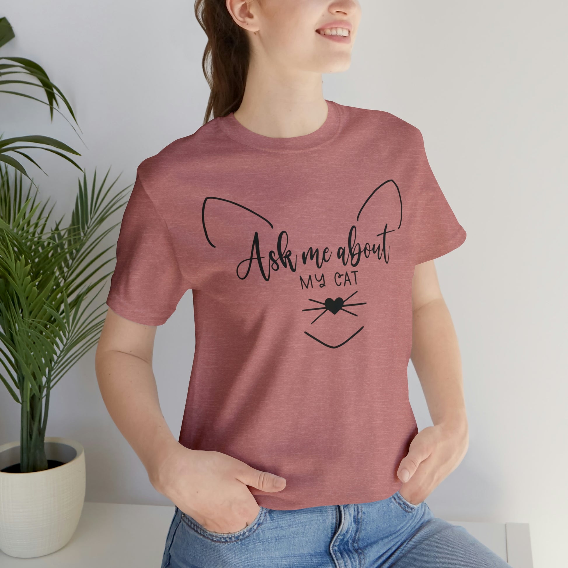 Ask Me About My Cat Short Sleeve T-shirt