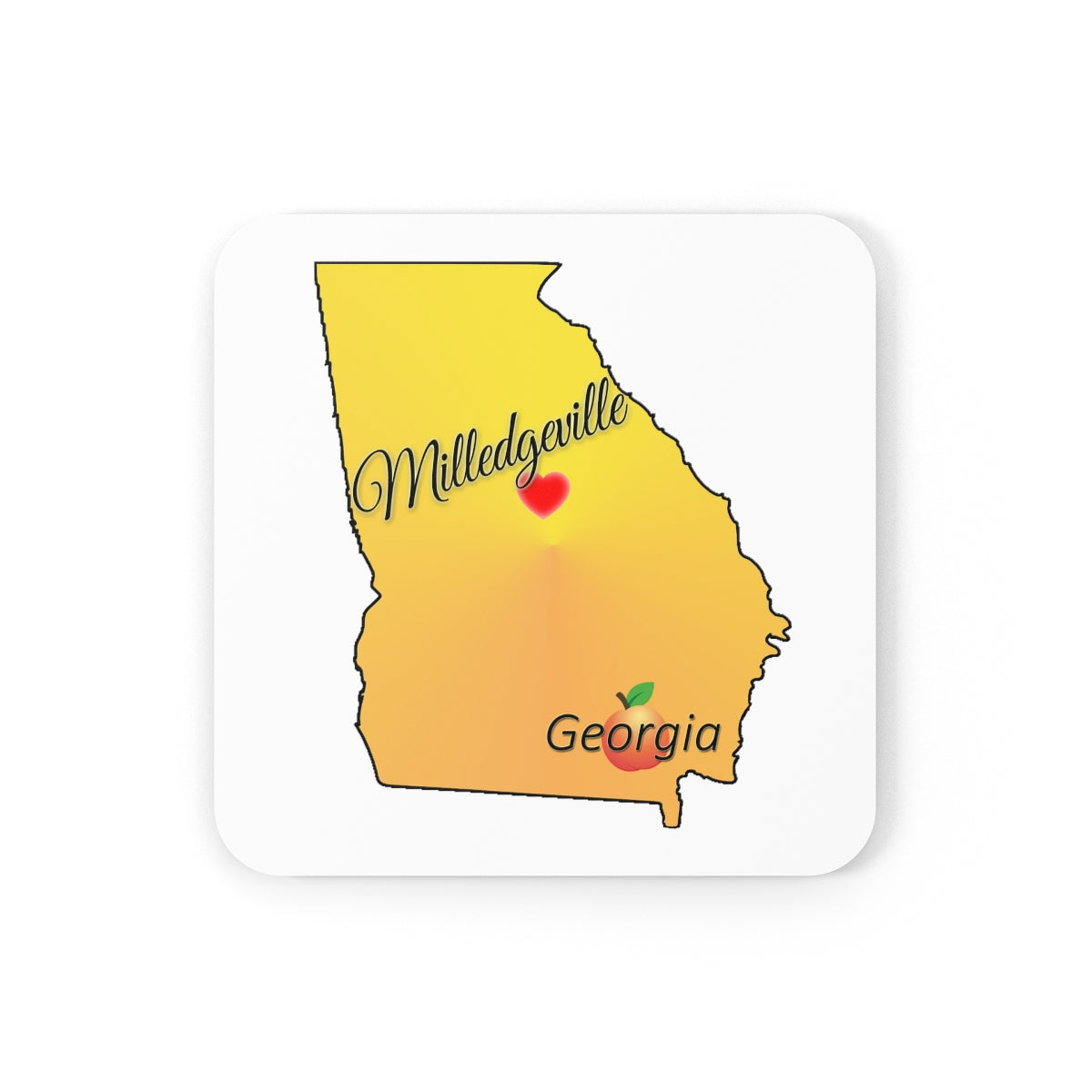 Milledgeville Georgia Corkwood Coaster Set