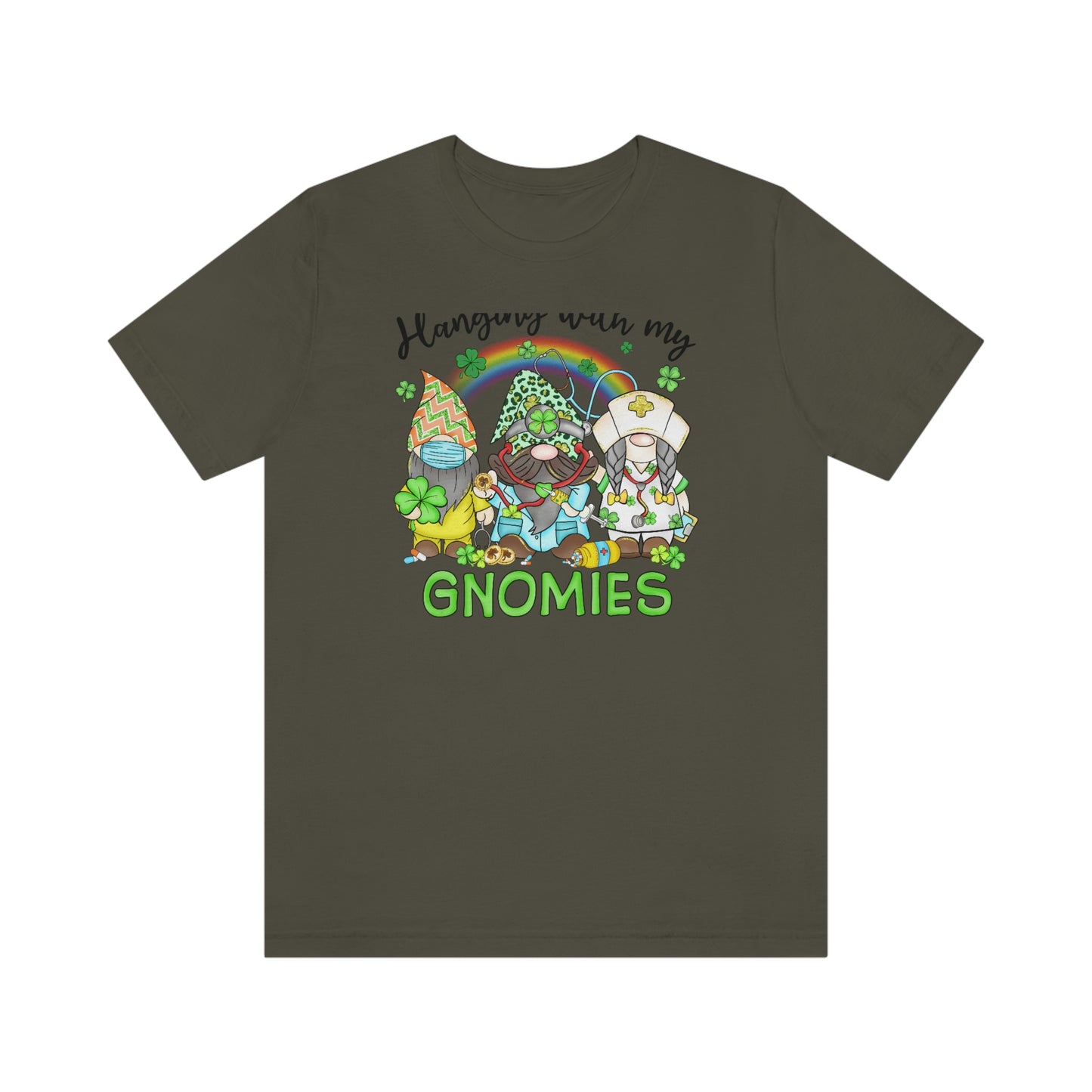 Hanging With My Gnomies St. Patrick's Day Unisex Jersey Short Sleeve Tee