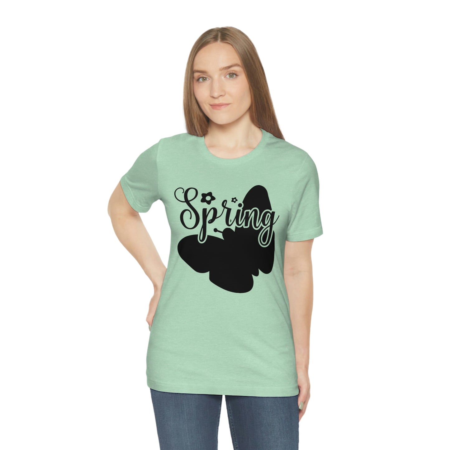 Butterfly Silhouette Spring Unisex Jersey Short Sleeve Tee