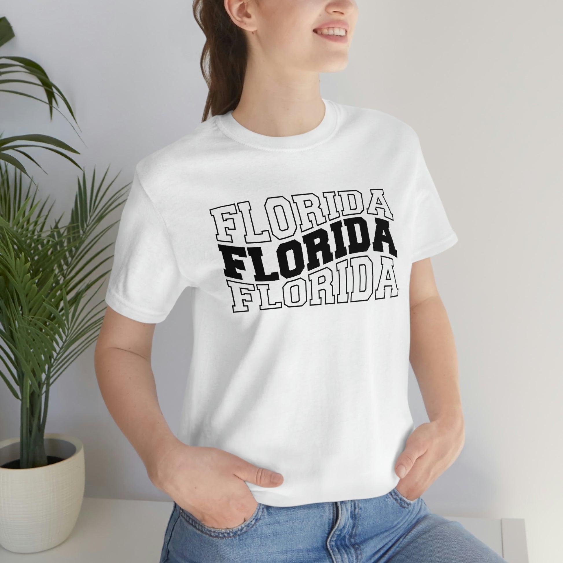 Florida Varsity Letters Wavy Short Sleeve T-shirt