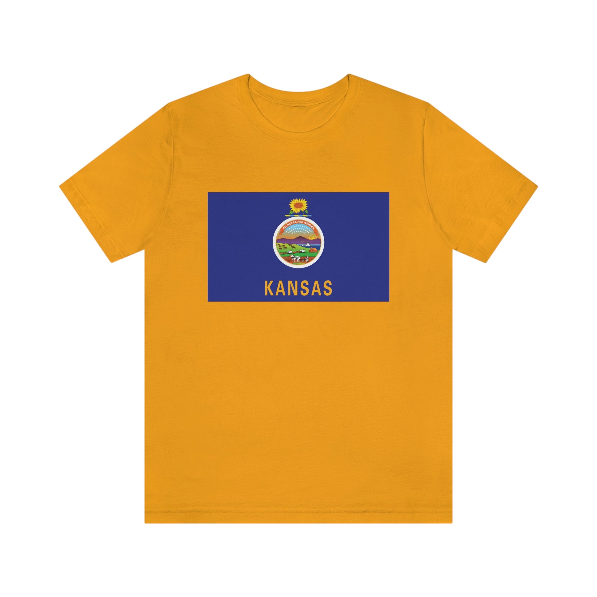 Kansas Flag Unisex Jersey Short Sleeve Tee Tshirt T-shirt