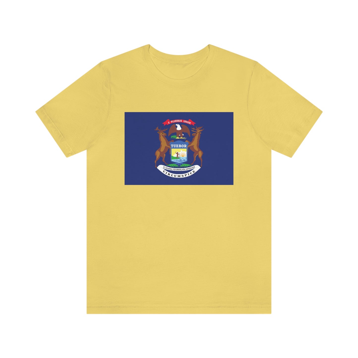 Michigan Flag Unisex Jersey Short Sleeve Tee Tshirt T-shirt