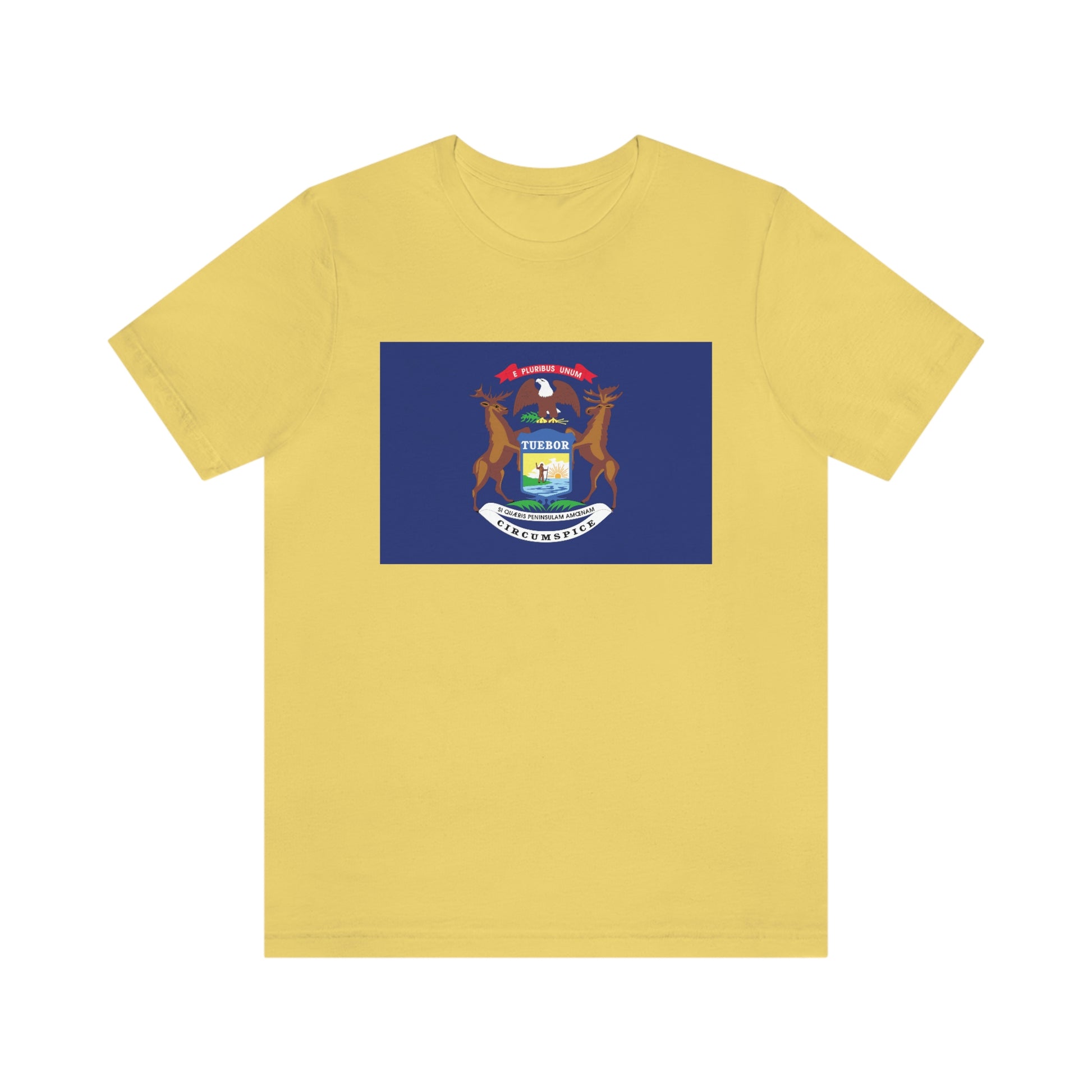 Michigan Flag Unisex Jersey Short Sleeve Tee Tshirt T-shirt