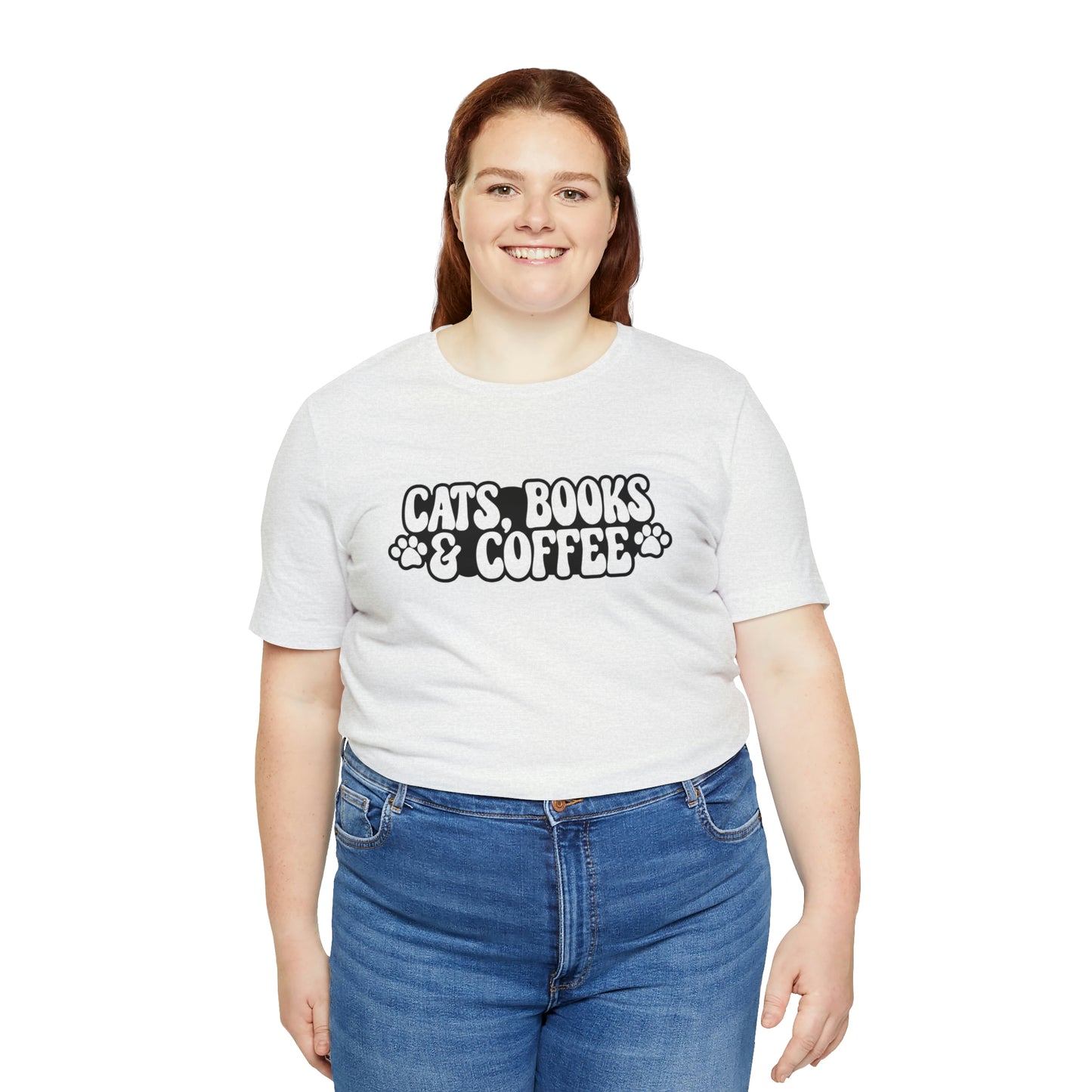 Cats Books & Coffee Short Sleeve T-shirt