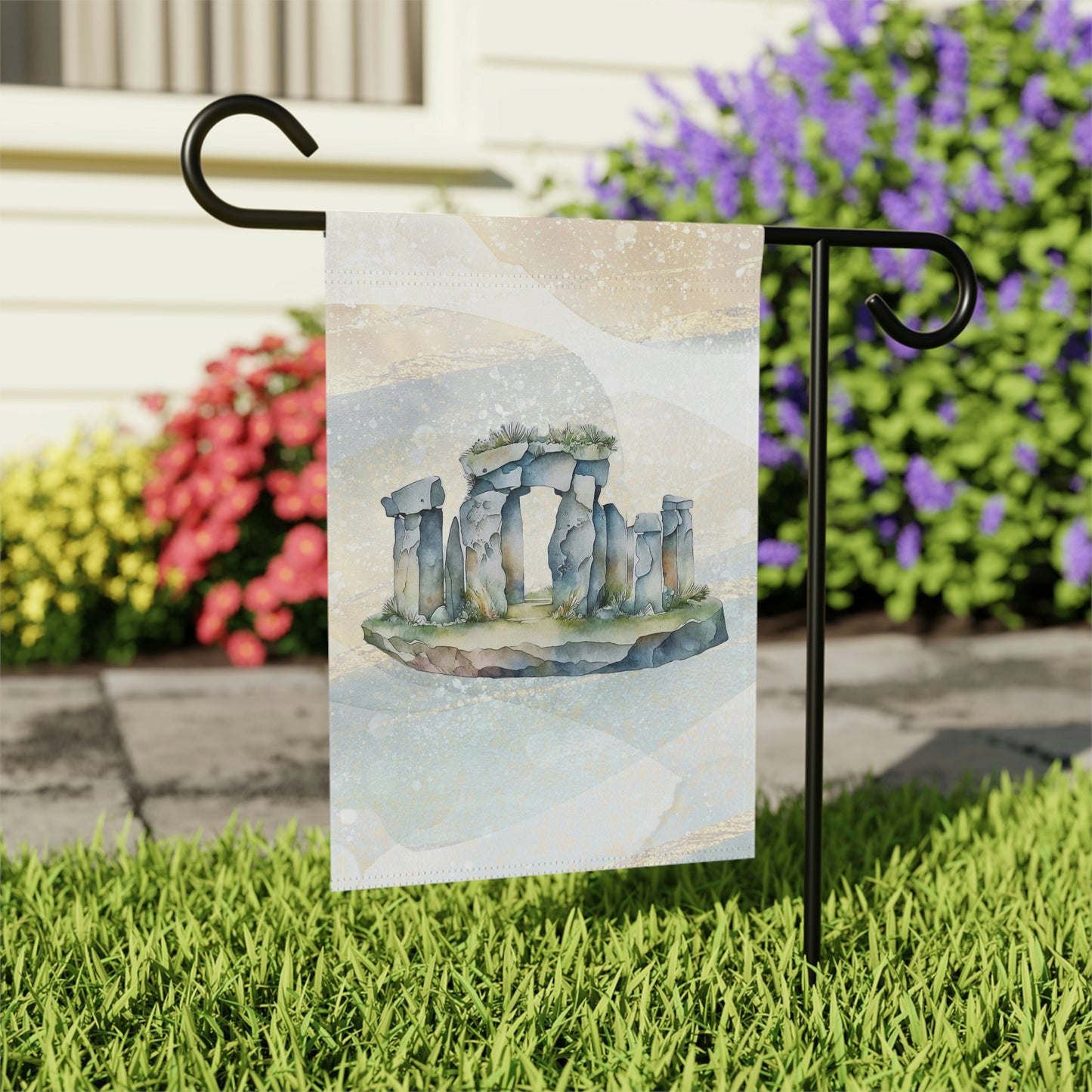 Standing Stones Watercolor Garden & House Banner