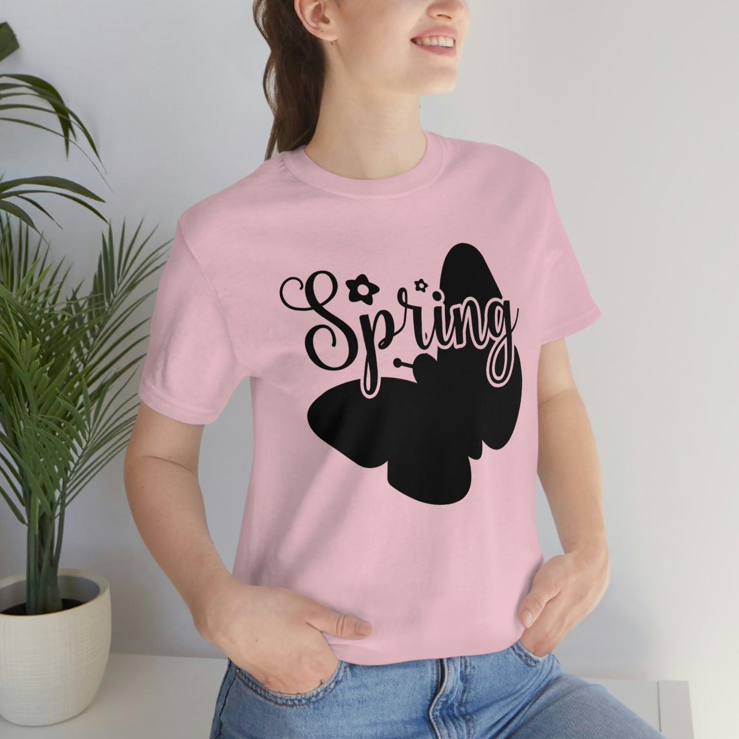 Butterfly Silhouette Spring Unisex Jersey Short Sleeve Tee