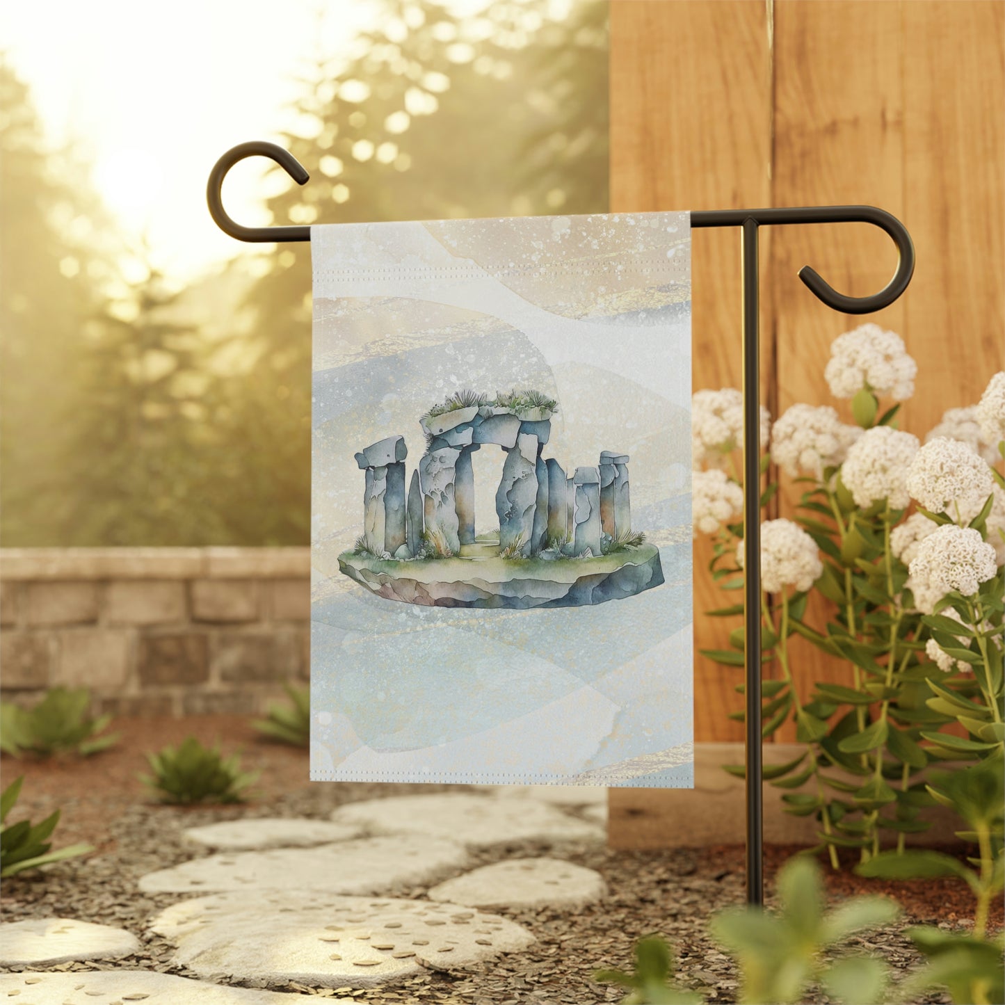 Standing Stones Watercolor Garden & House Banner