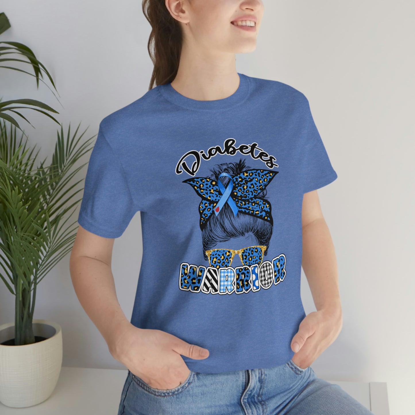 Diabetes Warrior Print Unisex Jersey Short Sleeve Tee