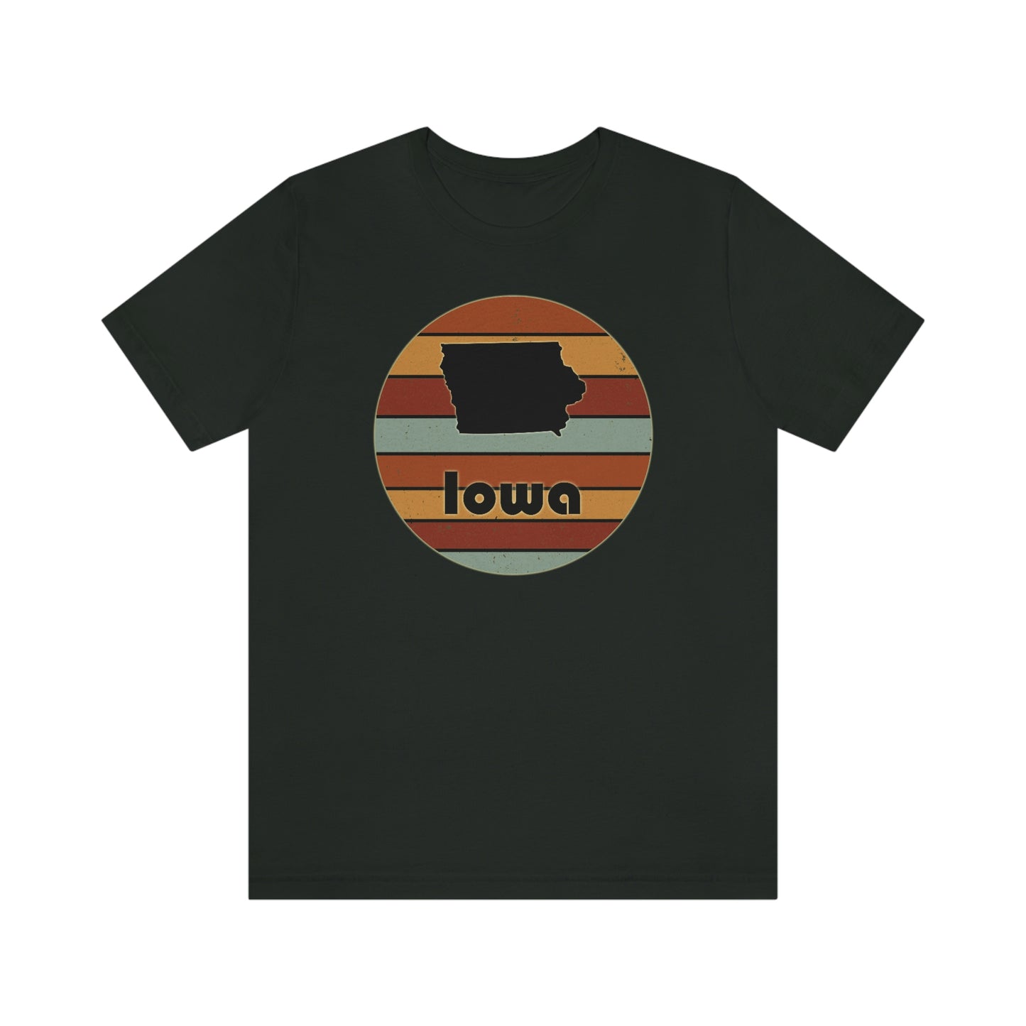 Iowa Retro Sunset Short Sleeve T-shirt