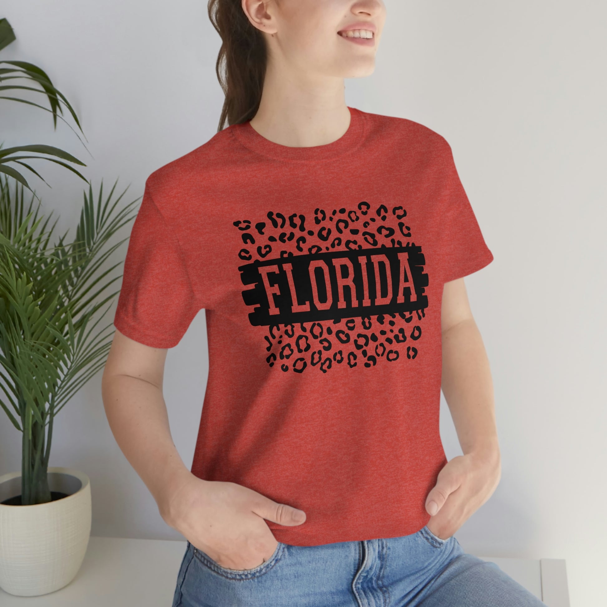 Florida Leopard Print Short Sleeve T-shirt